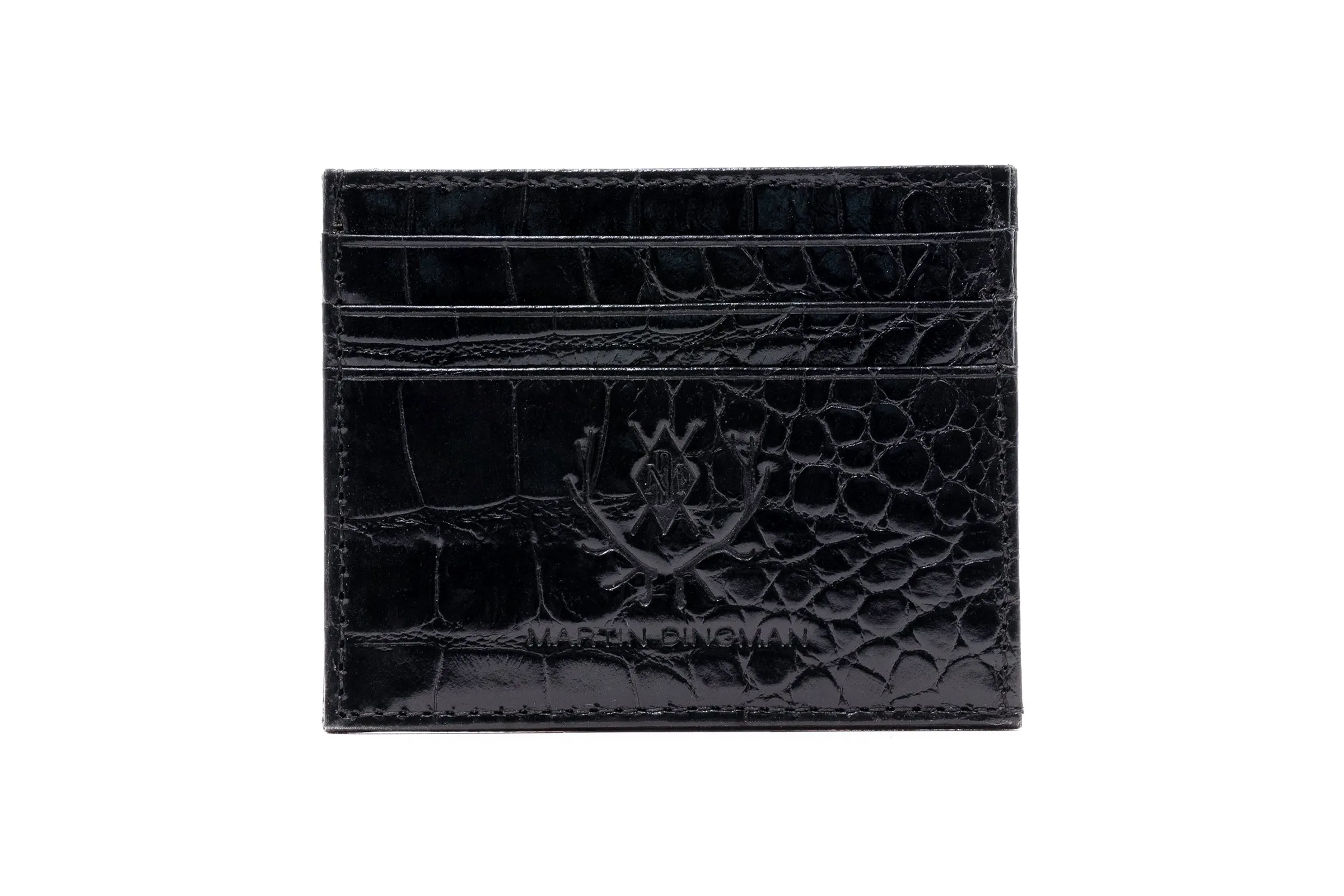 Anthony Alligator Grain Executive ID Card Case - Black sold by Martin Dingman product image thumbnail 3