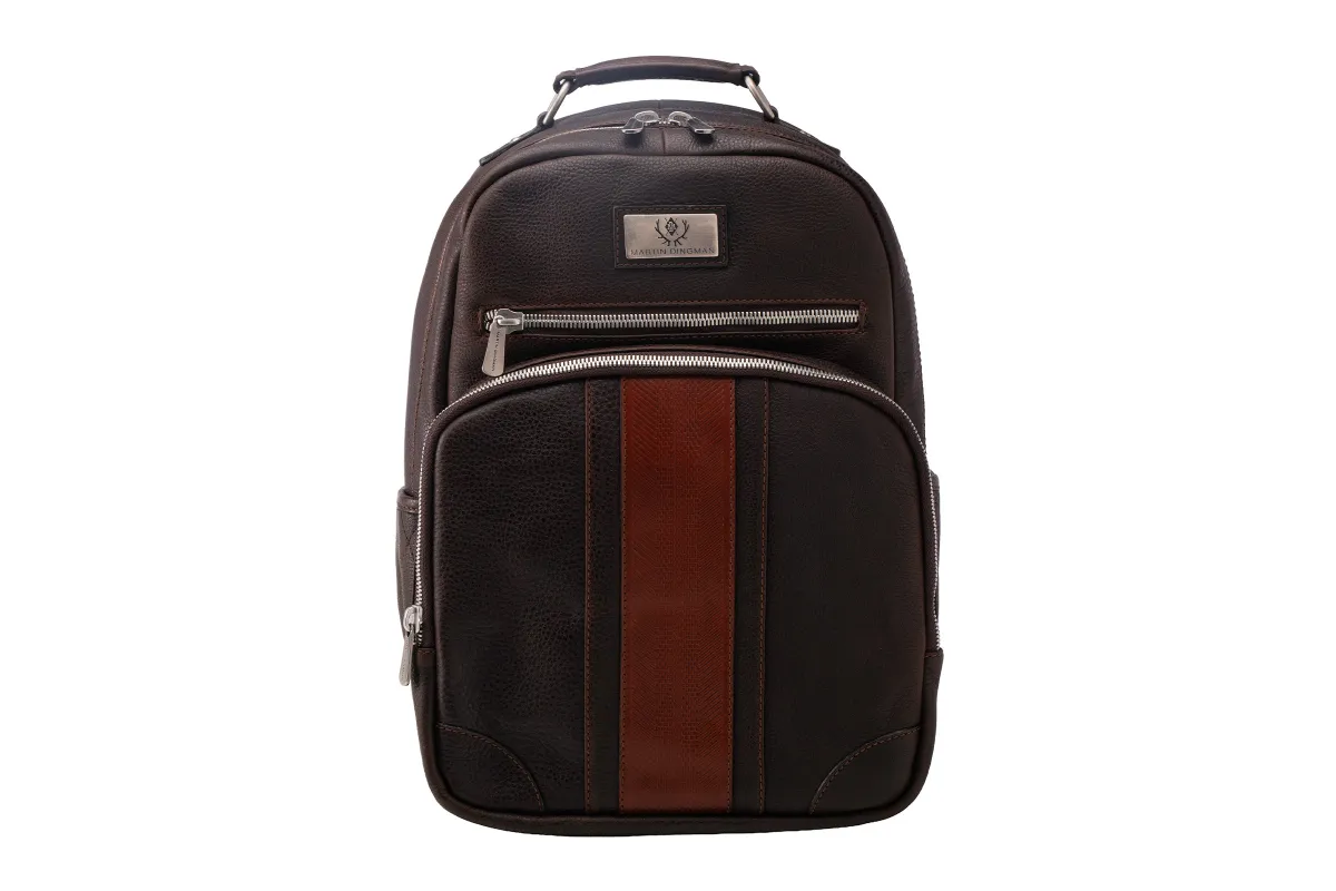 Rudyard Saddle Leather Globe Trotter Backpack - Chocolate made by Martin Dingman