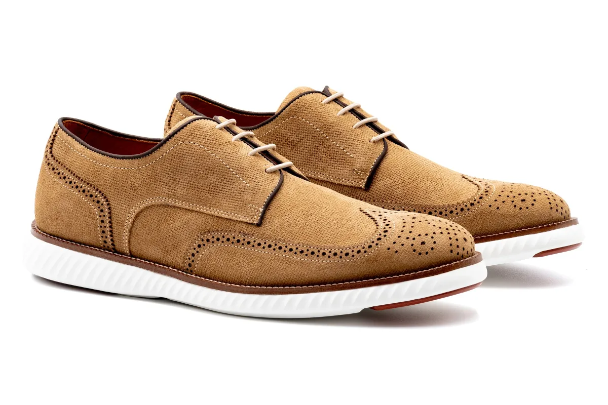 CountryAire Suede Wingtip - Khaki made by Martin Dingman