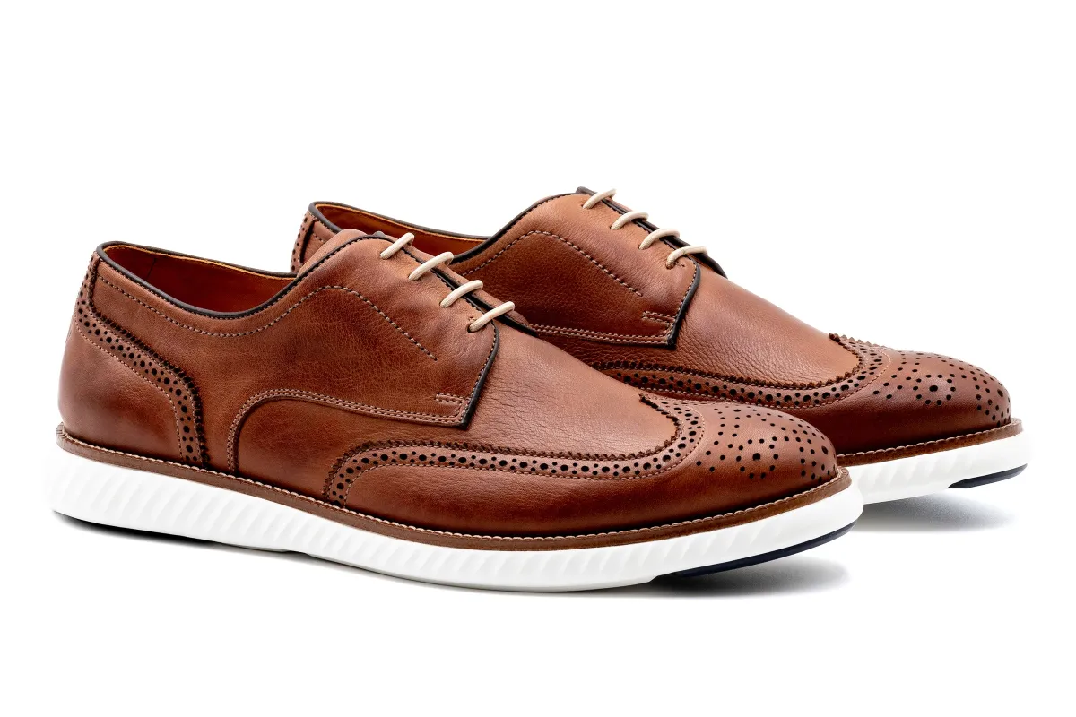 CountryAire Glove Leather Wingtip - Havana made by Martin Dingman
