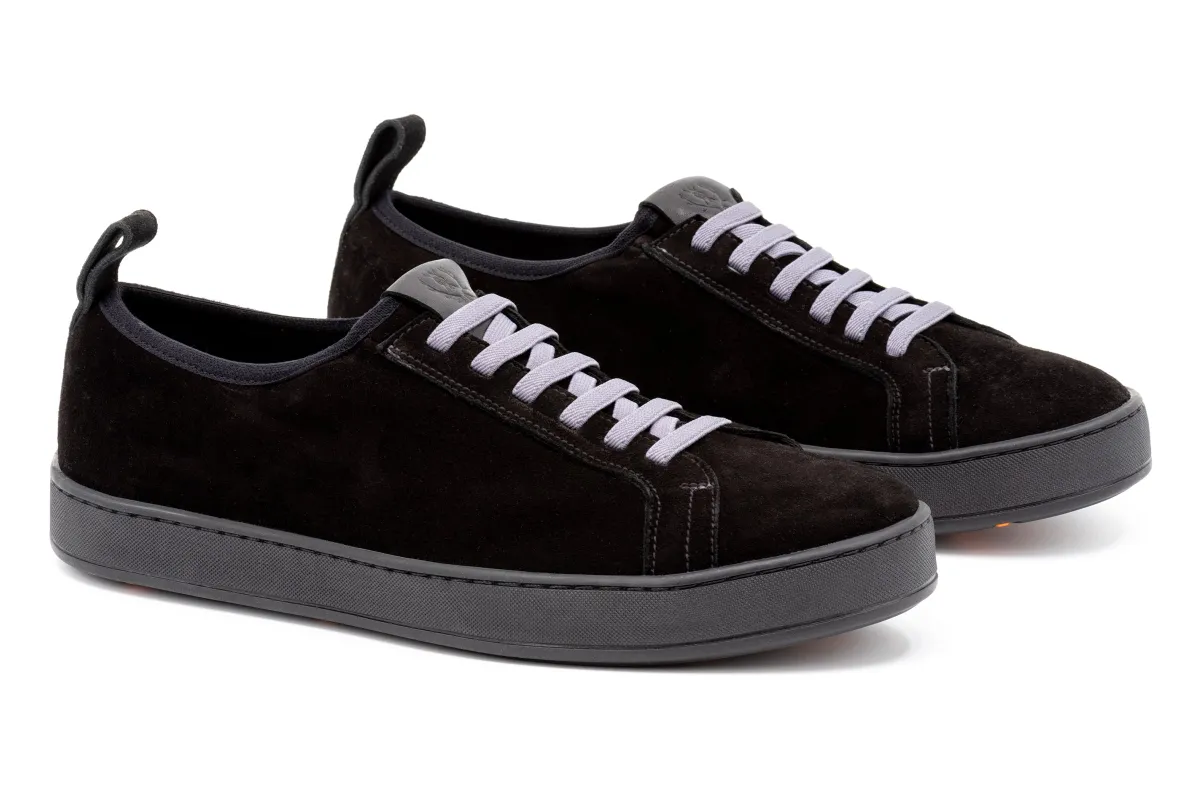MD Signature Sheepskin Suede Sneakers - Black made by Martin Dingman