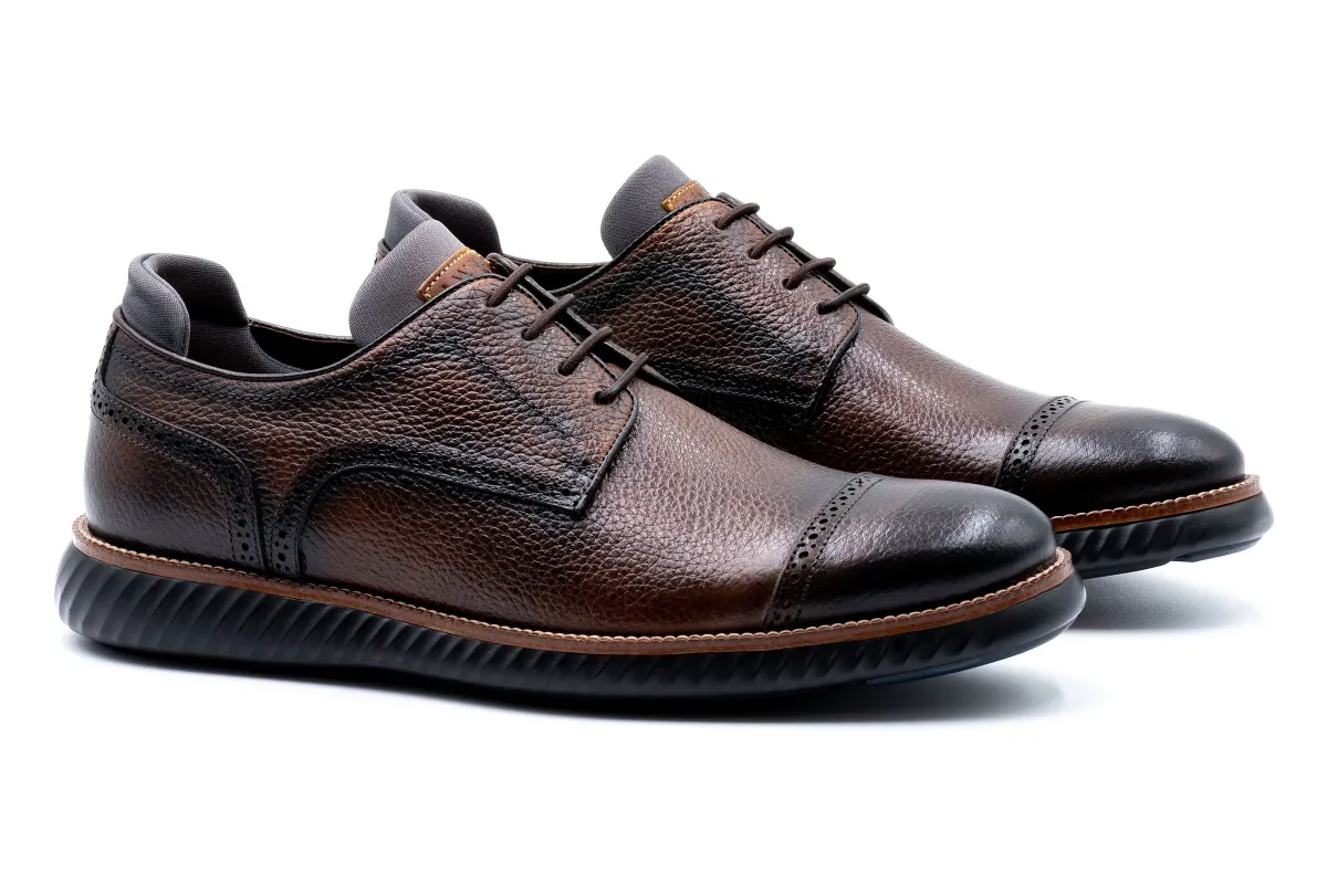 CountryAire Pebble Grain Cap Toe - Black Oak made by Martin Dingman