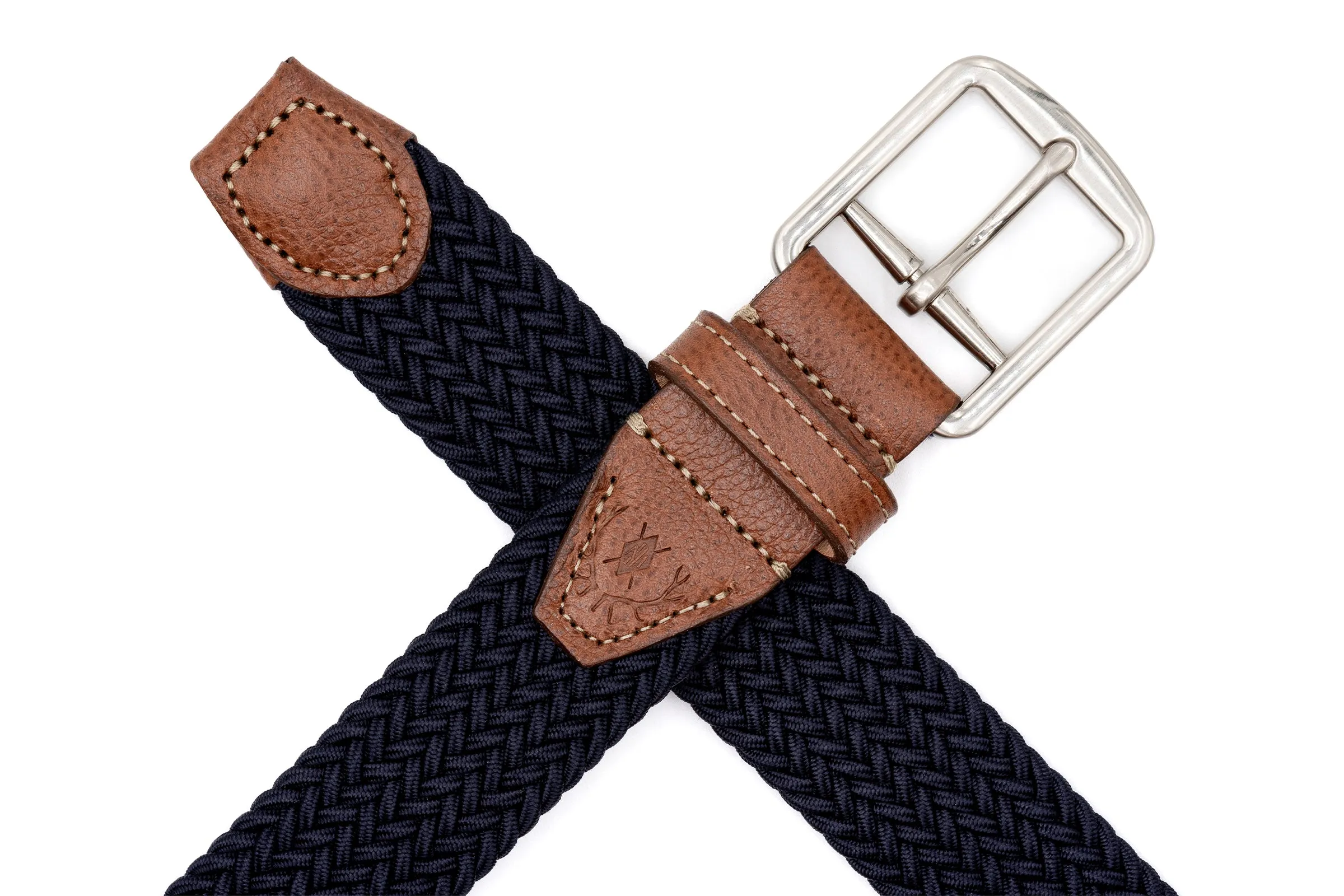 Newport Woven Italian Rayon Elastic Belt - Navy sold by Martin Dingman product image thumbnail 3