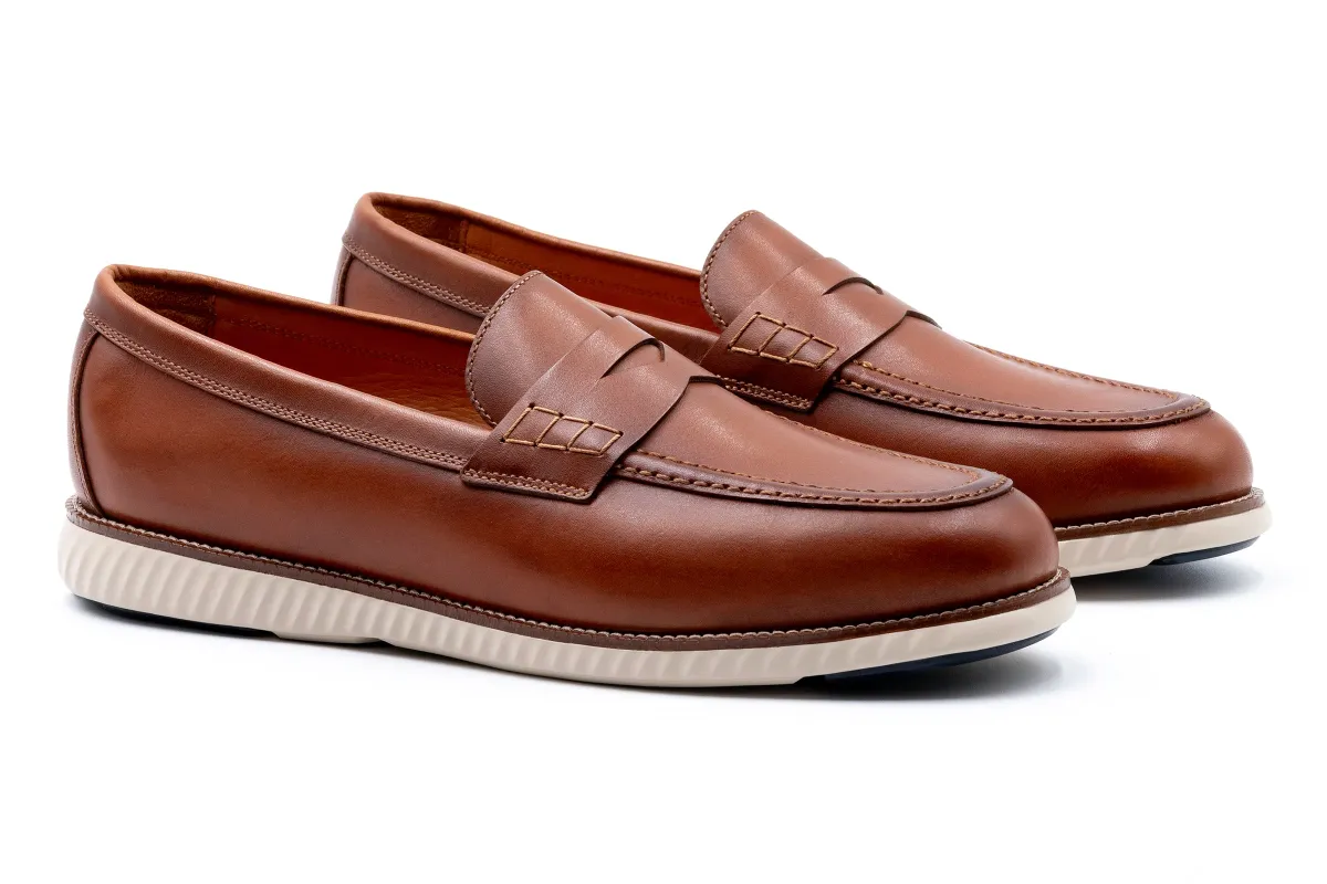 CountryAire Saddle Leather Penny Loafers - Whiskey made by Martin Dingman
