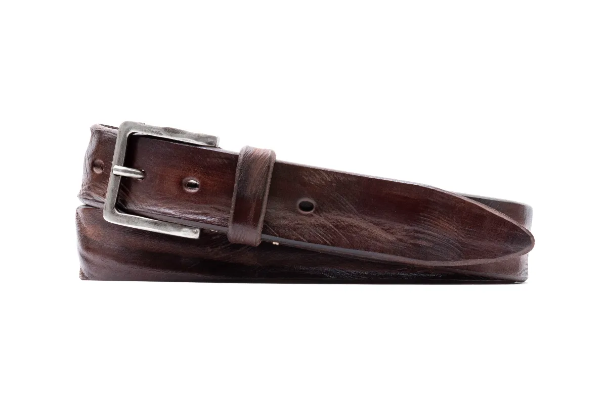 Artisan Bridle Italian Bridle Leather Belt - Walnut made by Martin Dingman