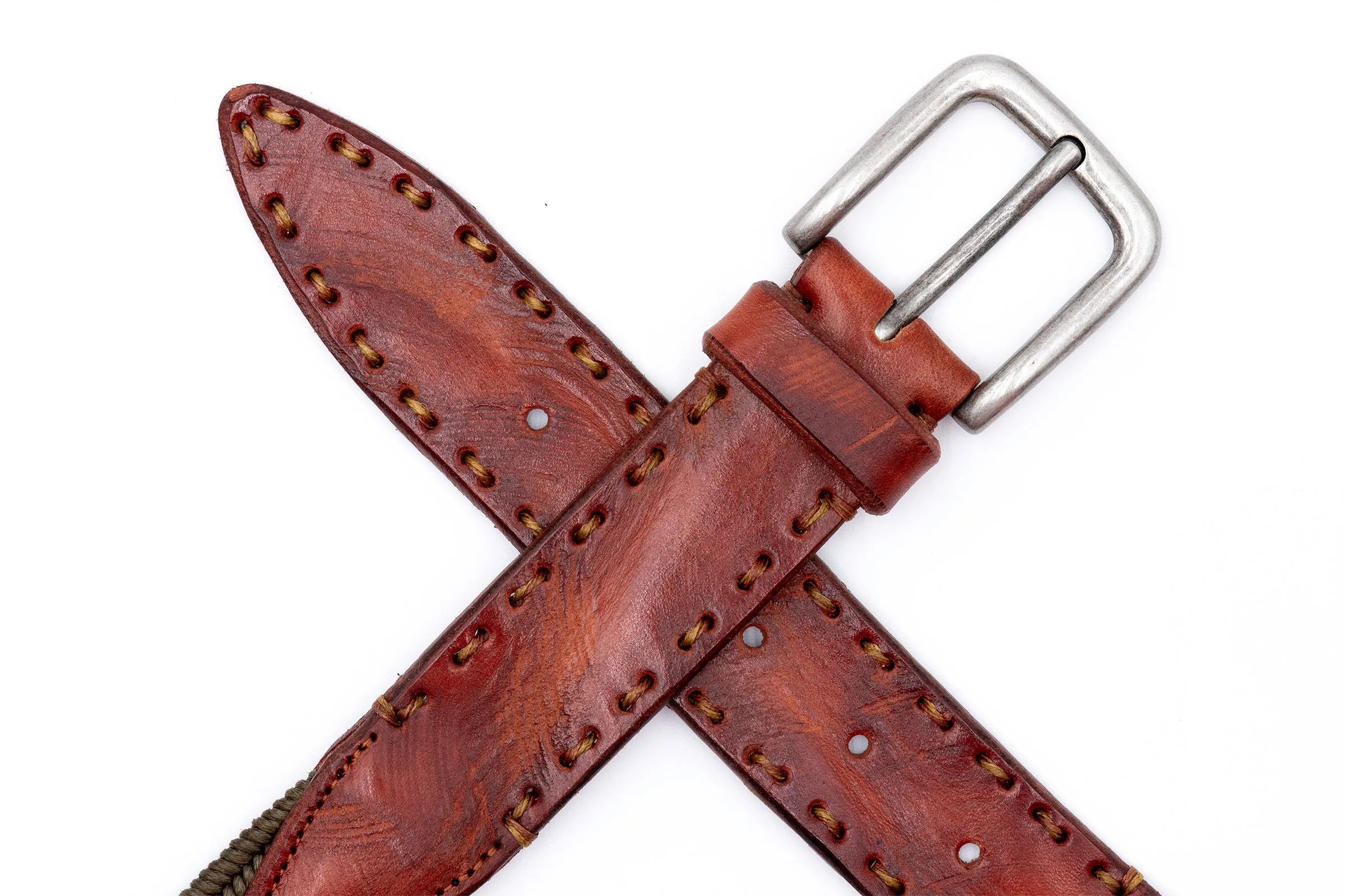 Artisan Braid Italian Cotton and Rayon Elastic Belt - Olive sold by Martin Dingman product image thumbnail 2