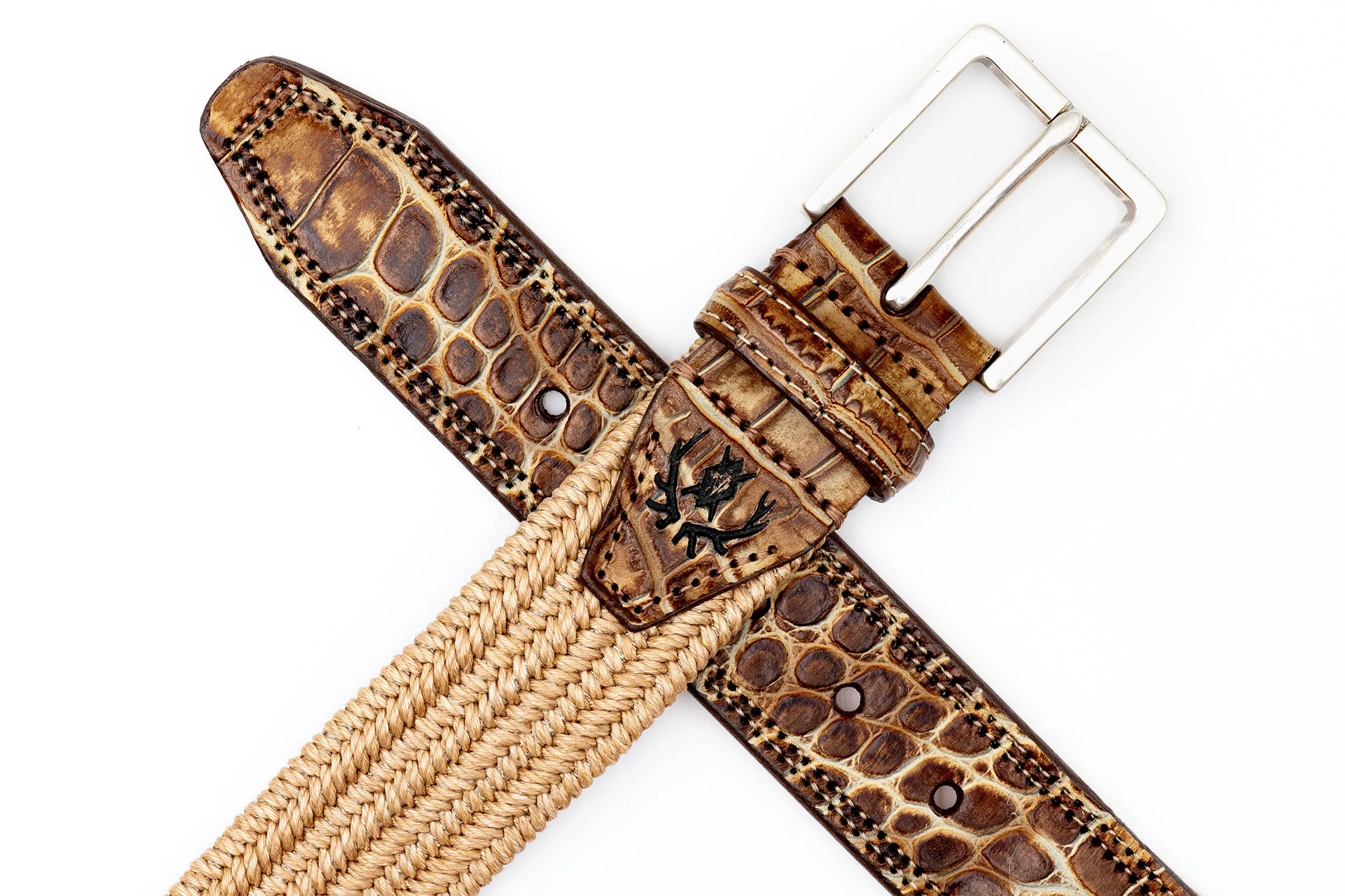 Everett Italian Linen Belt - Khaki sold by Martin Dingman product image thumbnail 3