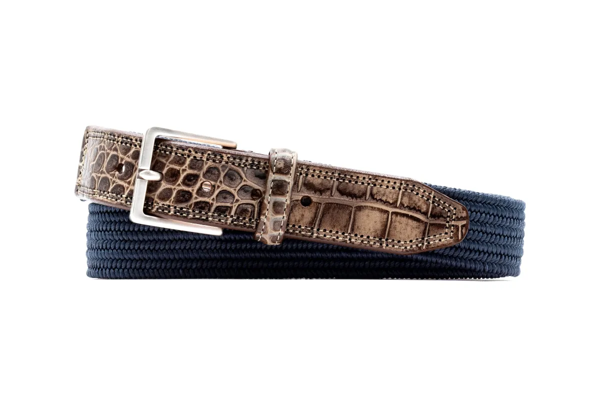 Everett Italian Linen Belt - Navy made by Martin Dingman
