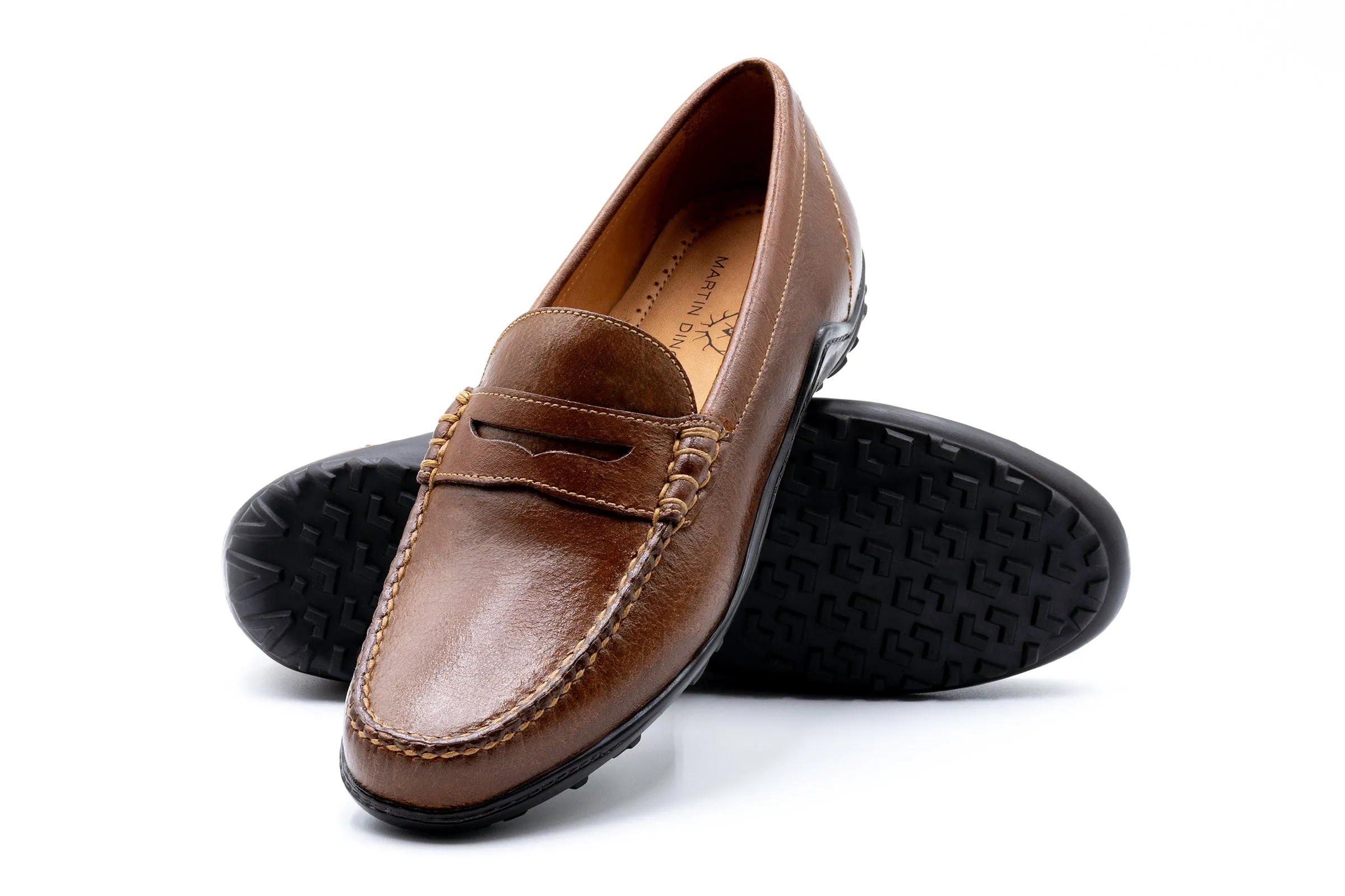 Bill Water Buffalo Penny Loafers - Burnt Cedar sold by Martin Dingman product image thumbnail 2