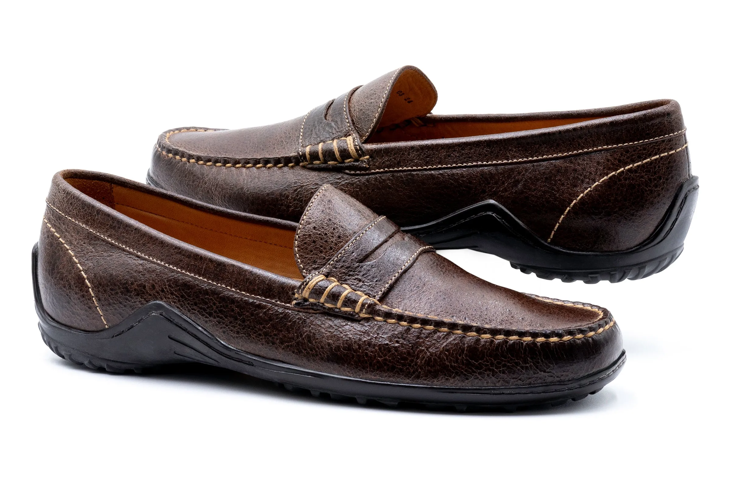 Bill Water Buffalo Penny Loafers - Walnut sold by Martin Dingman product image thumbnail 3