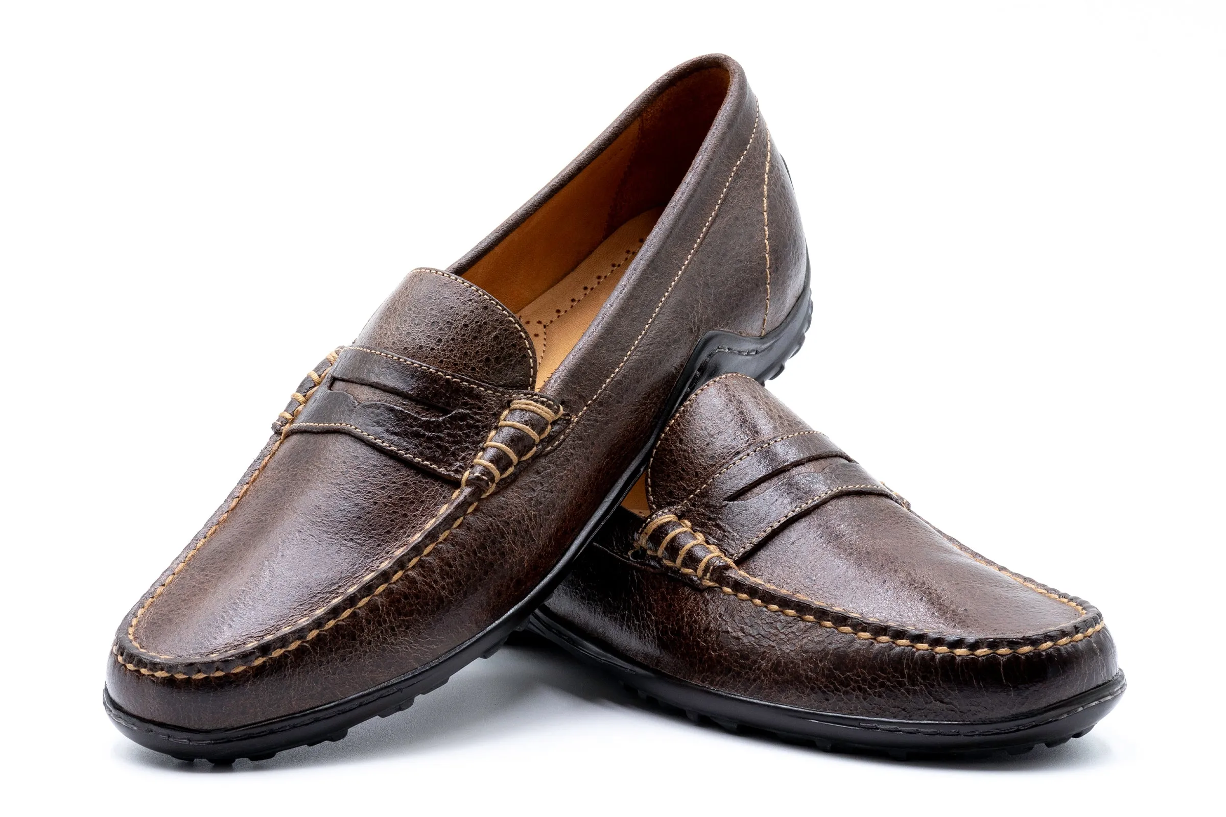 Bill Water Buffalo Penny Loafers - Walnut sold by Martin Dingman product image thumbnail 4