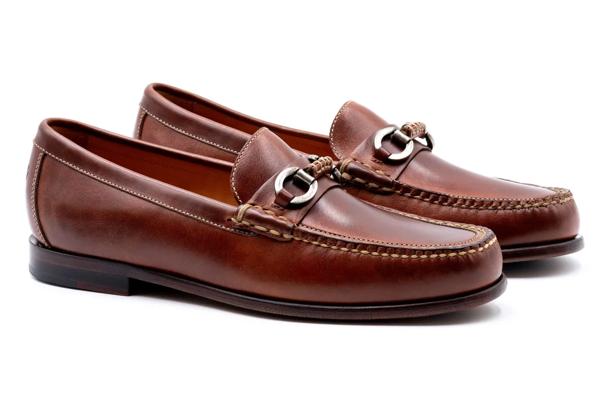 Old Row Oiled Saddle Leather Horse Bit Loafers - Cigar made by Martin Dingman