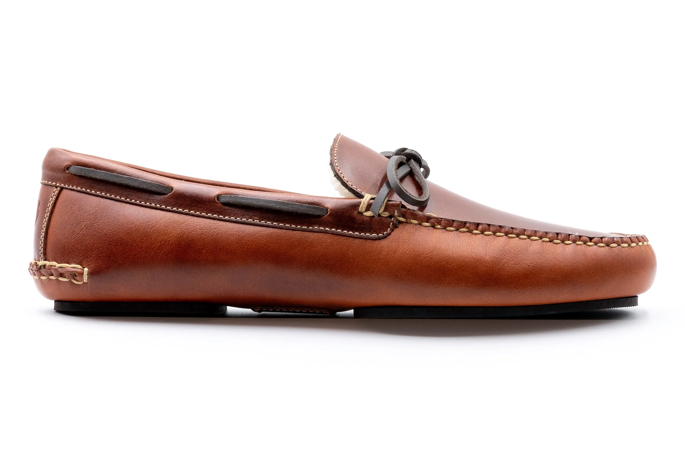 Old Row Oiled Saddle Leather Slippers - Cigar sold by Martin Dingman product image thumbnail 5