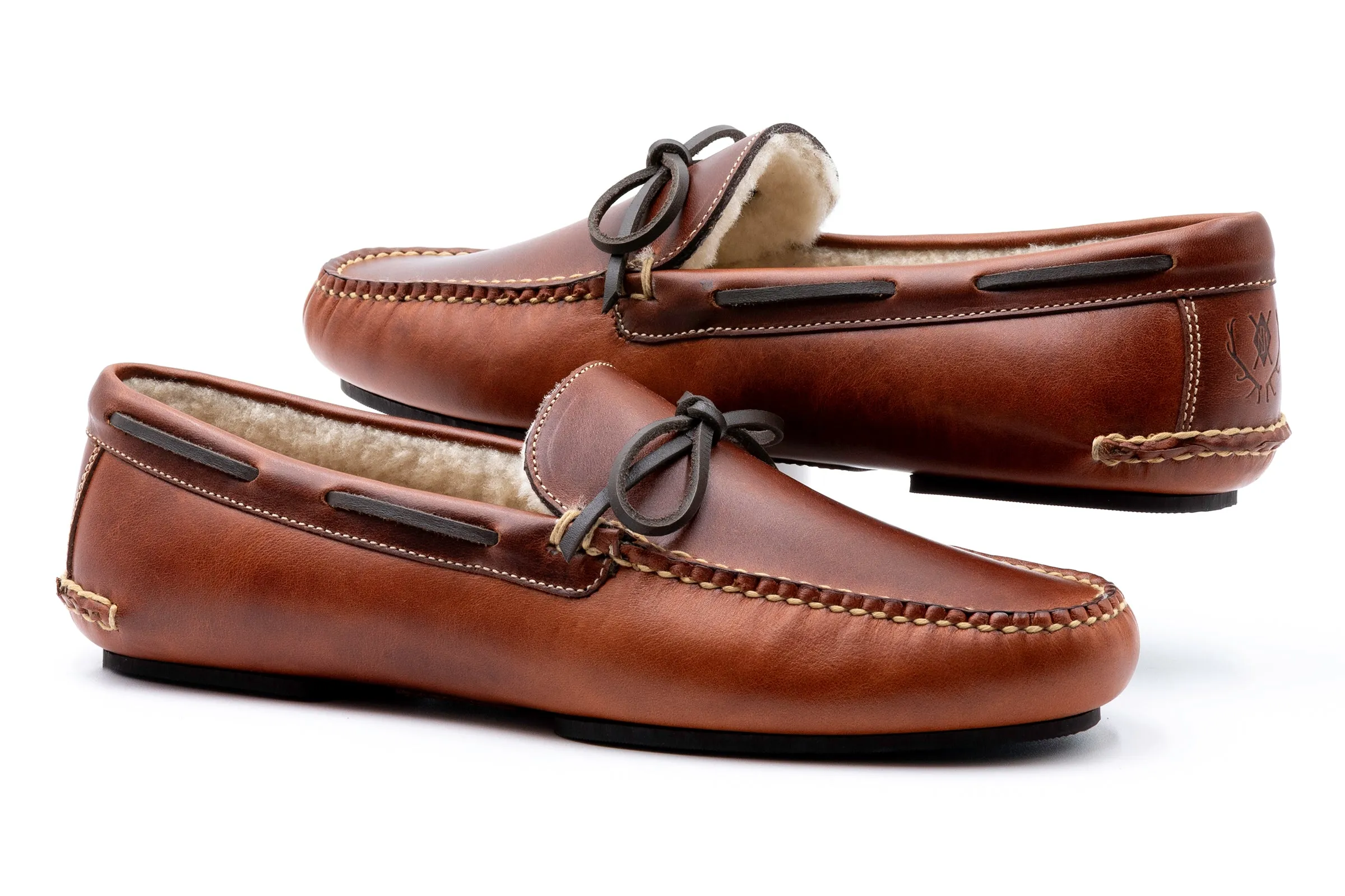 Old Row Oiled Saddle Leather Slippers - Cigar sold by Martin Dingman product image thumbnail 3