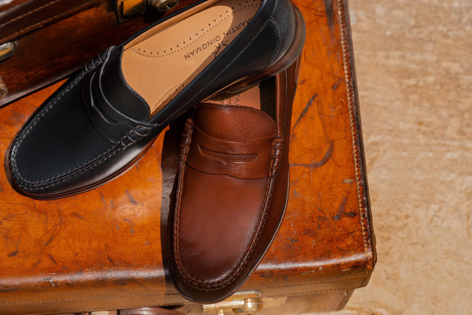 Maxwell Sheep Skin Penny Loafers - Black sold by Martin Dingman product image thumbnail 2