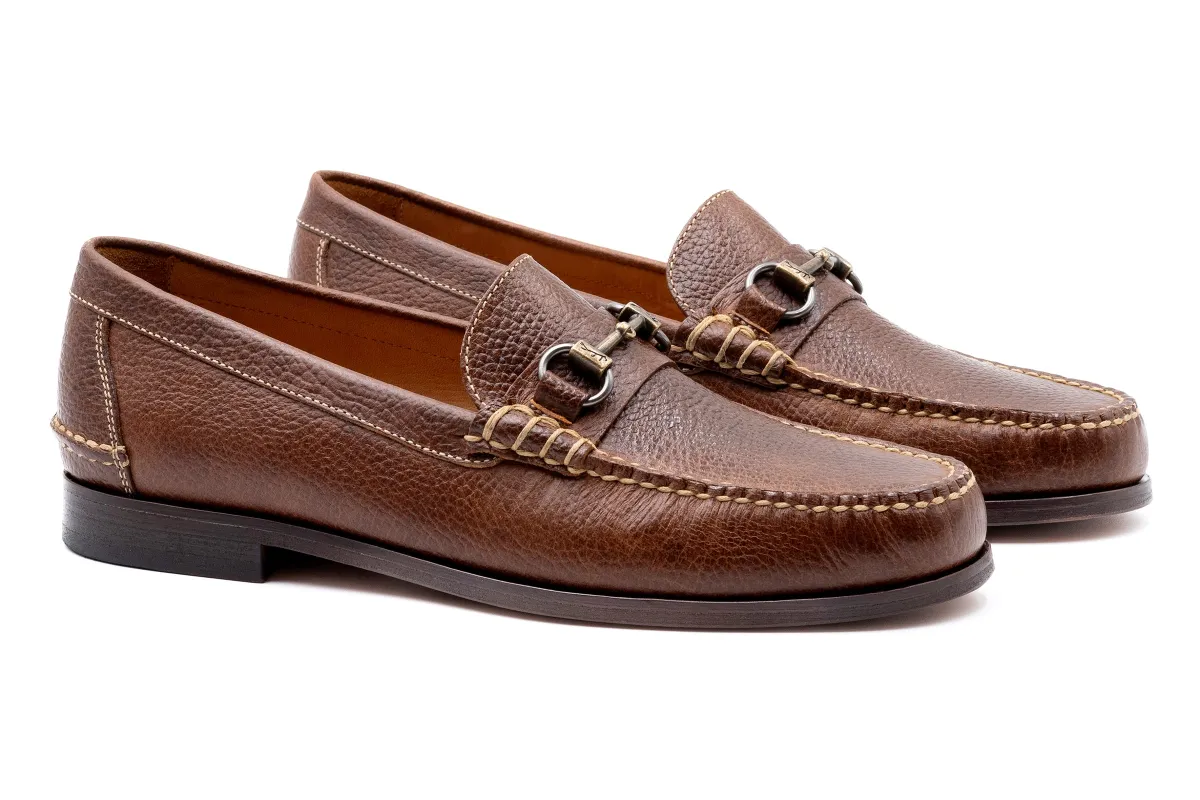 All American Water Buffalo Horse Bit Loafers - Oak made by Martin Dingman