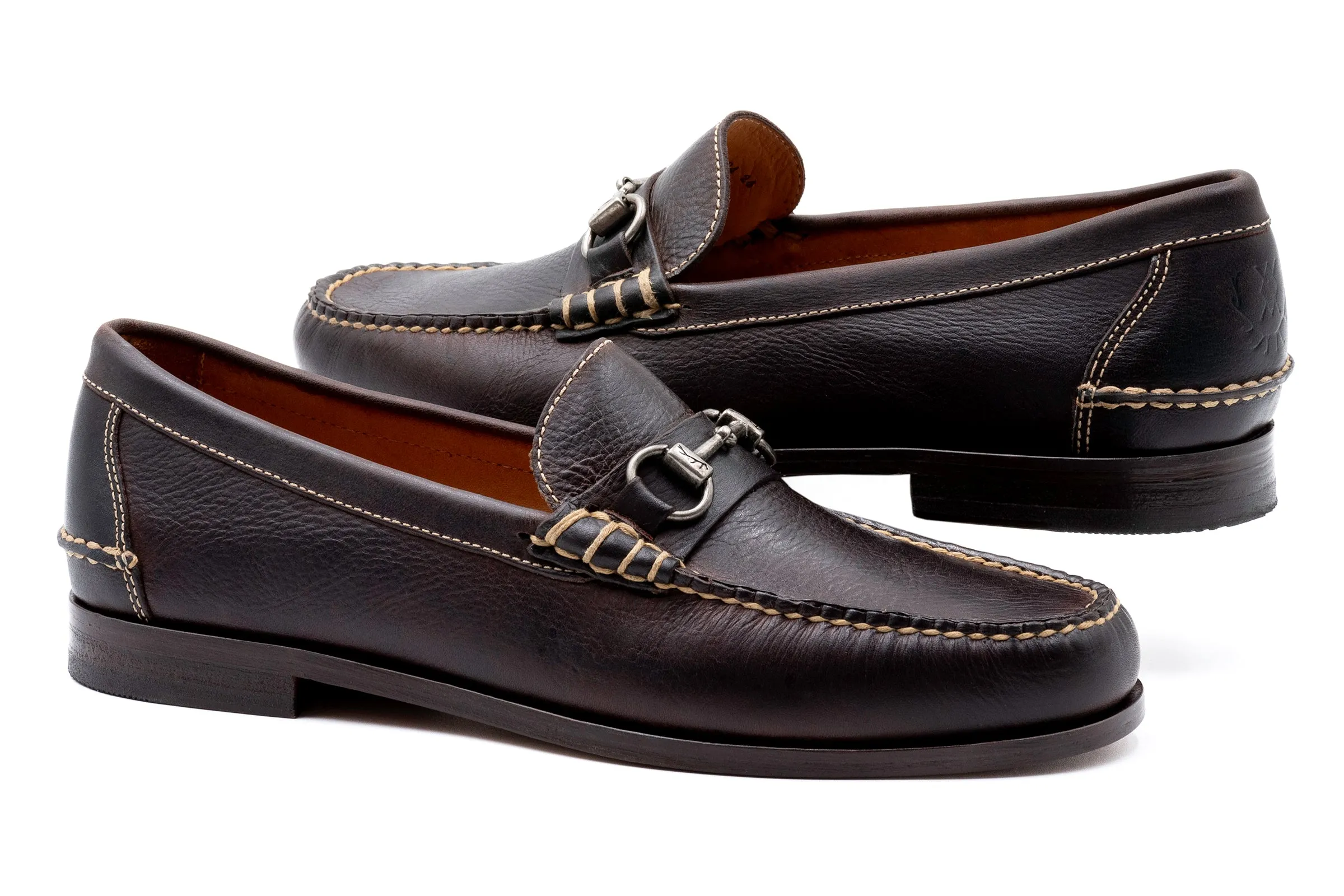 All American Saddle Leather Horse Bit Loafers - Walnut sold by Martin Dingman product image thumbnail 5