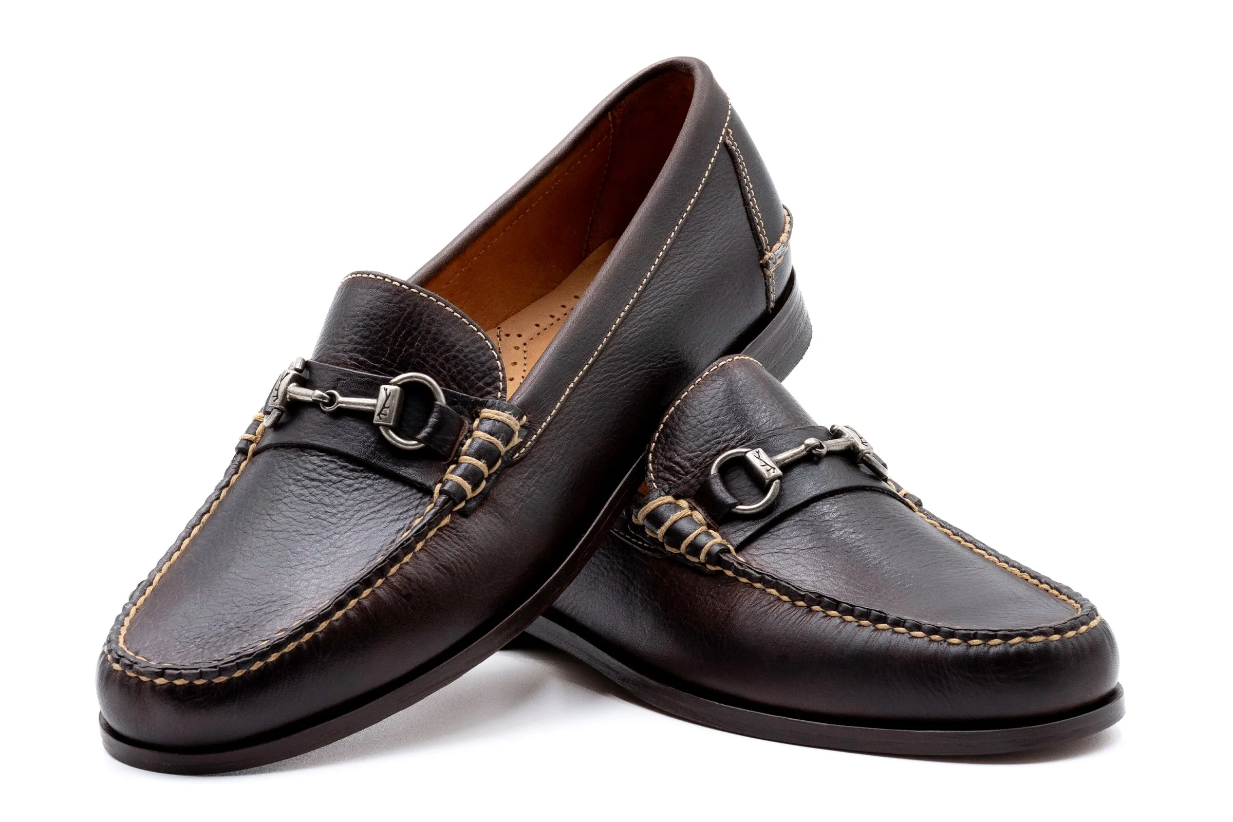 All American Saddle Leather Horse Bit Loafers - Walnut sold by Martin Dingman product image thumbnail 3