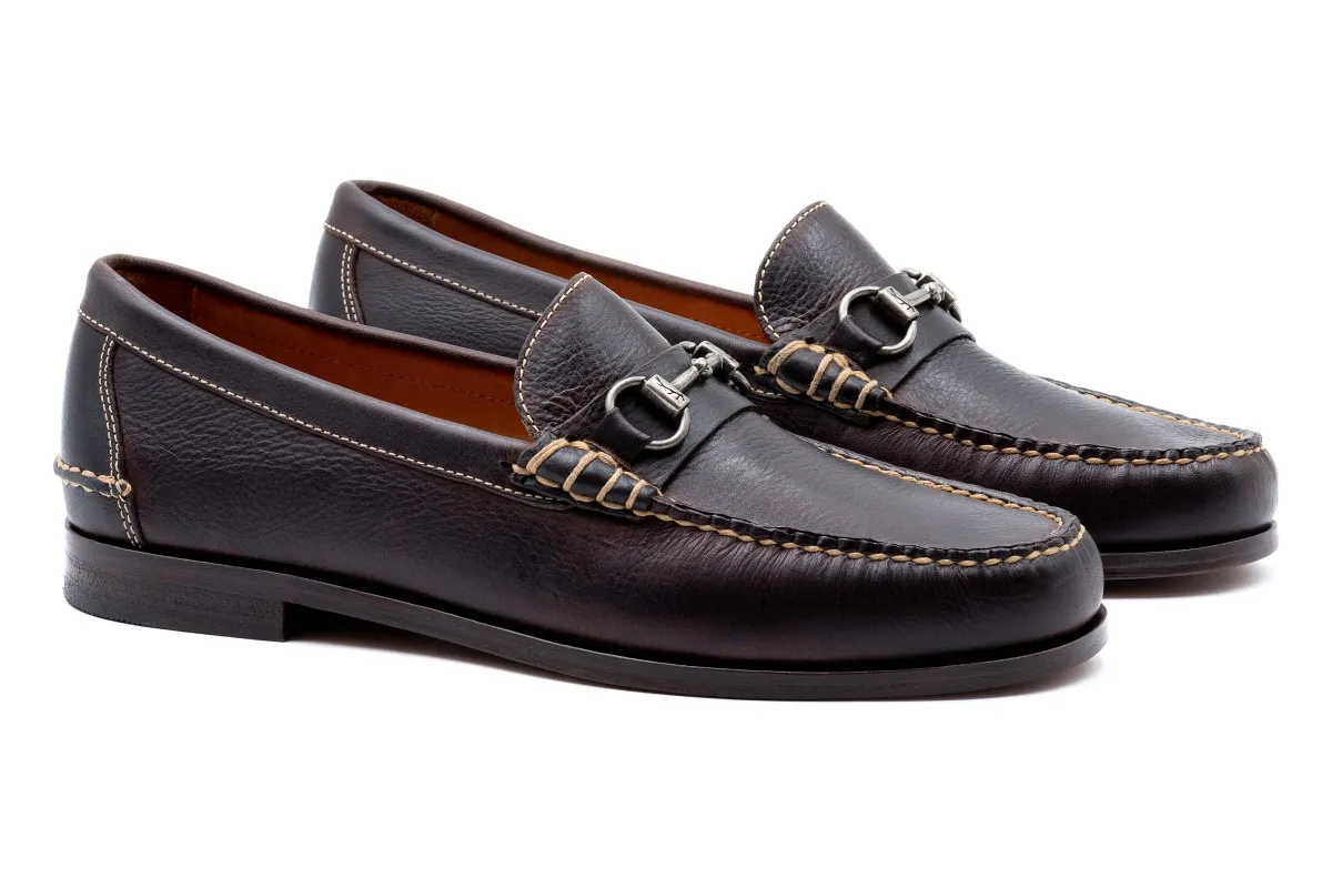 All American Saddle Leather Horse Bit Loafers - Walnut made by Martin Dingman