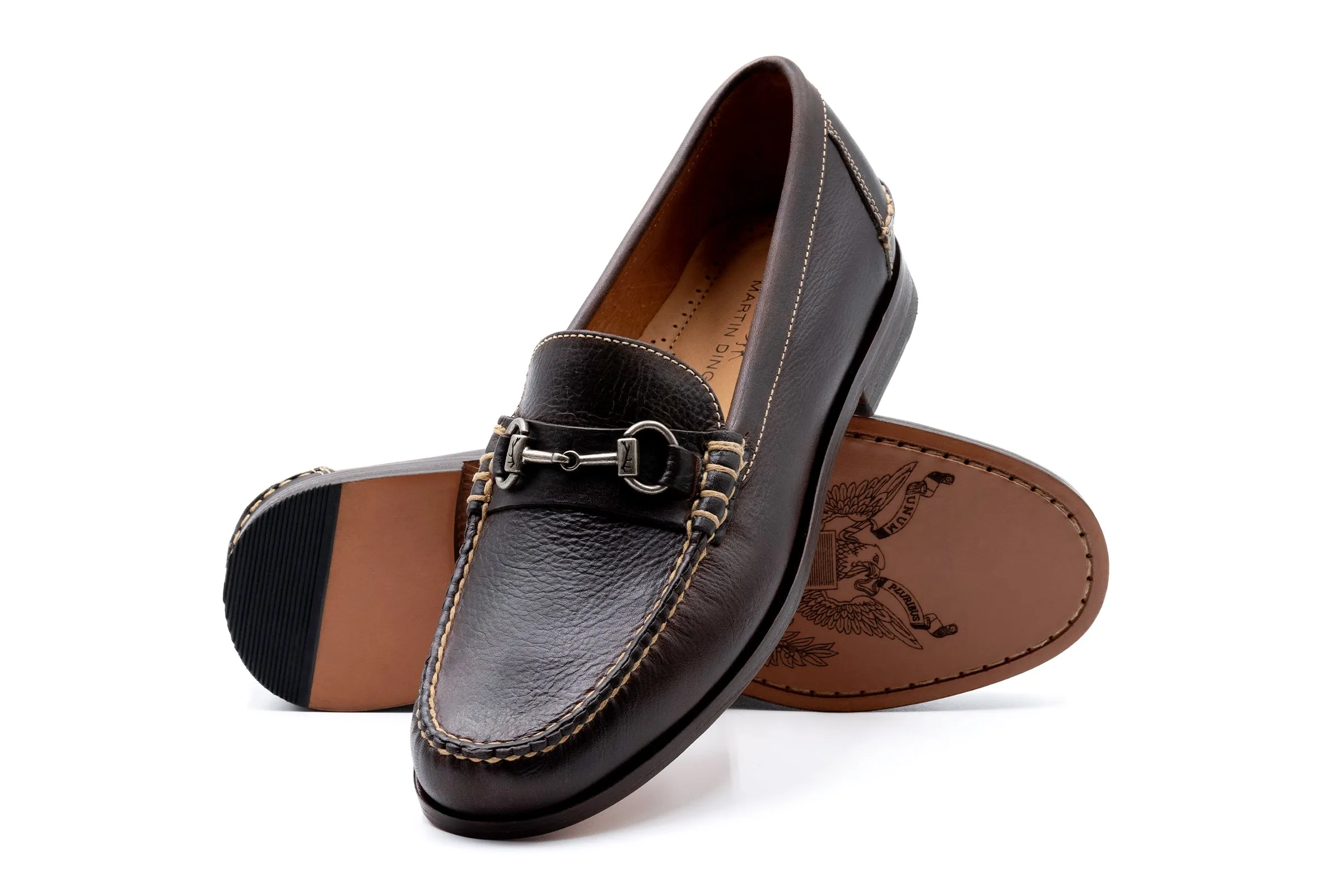 All American Saddle Leather Horse Bit Loafers - Walnut sold by Martin Dingman product image thumbnail 2