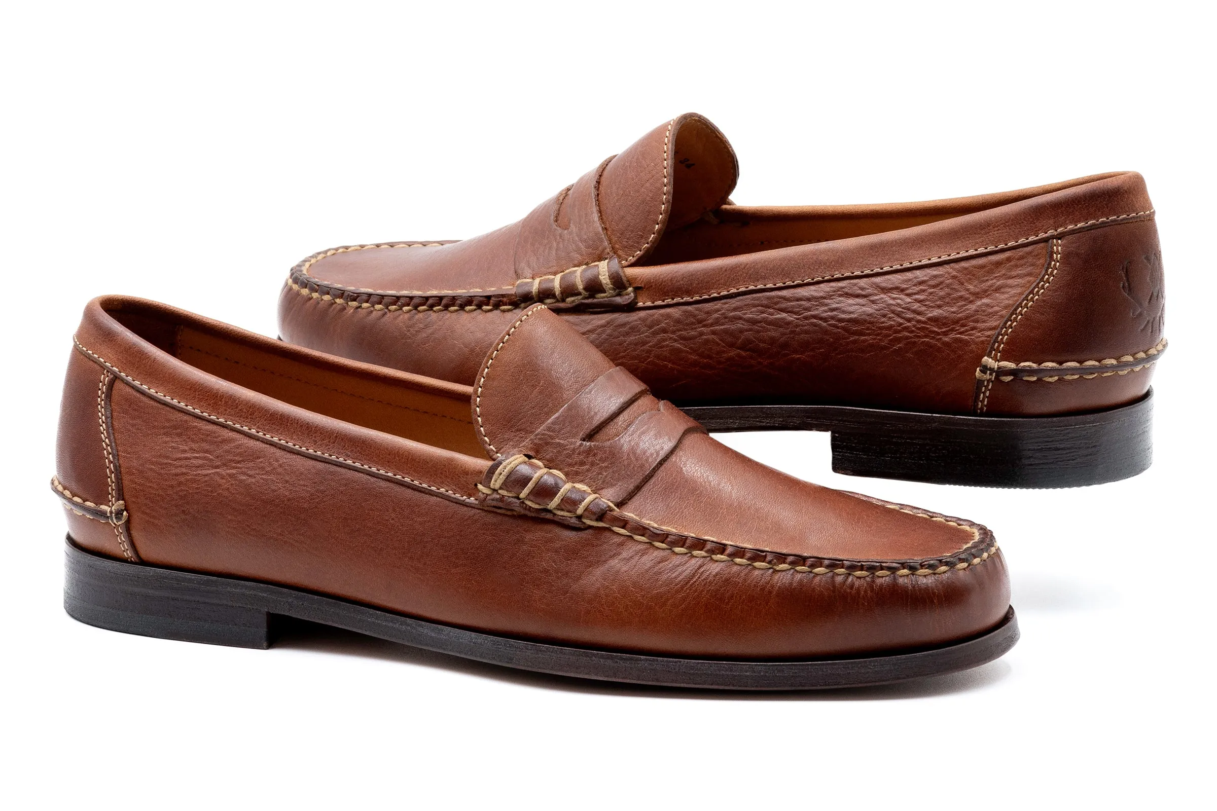 All American Saddle Leather Penny Loafers - Chestnut sold by Martin Dingman product image thumbnail 3