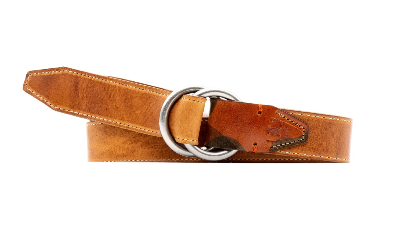 Henry O-Ring Italian Saddle Leather Belt - Saddle Tan made by Martin Dingman