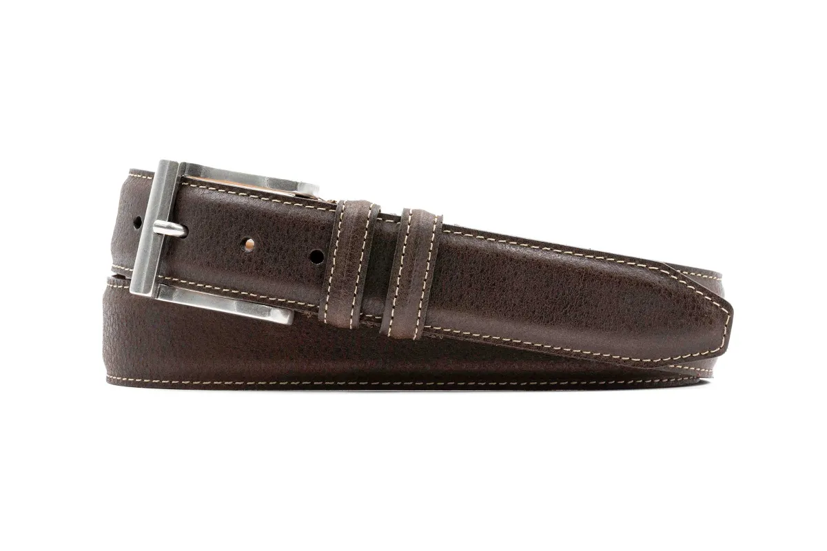 Bill Water Buffalo Leather Belt - Walnut made by Martin Dingman