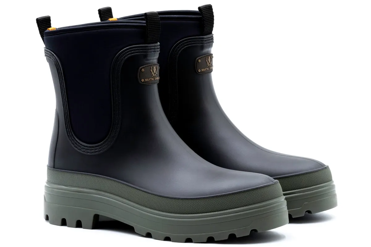 Dublin Rubber Boots - Black/Olive made by Martin Dingman