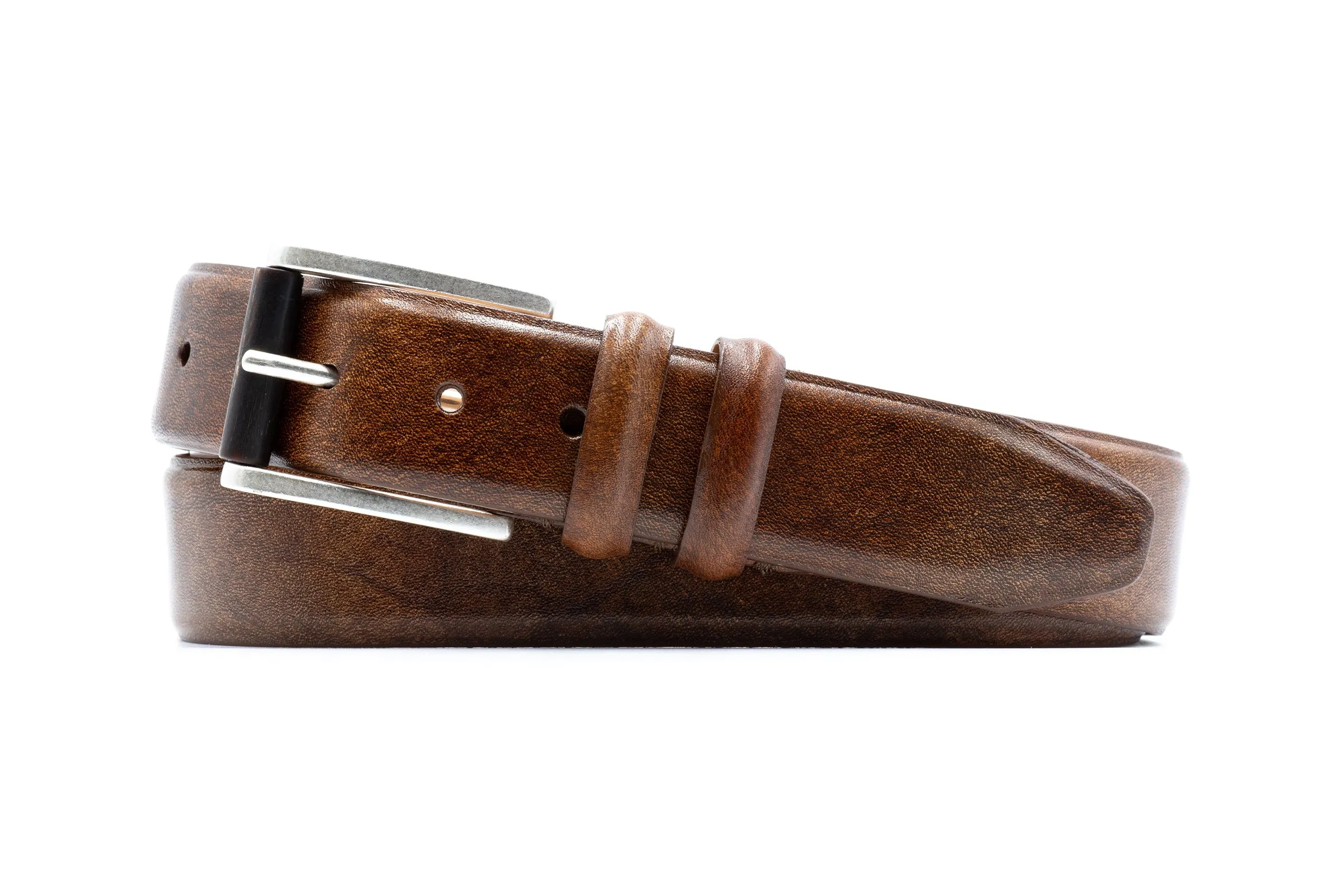 Hadley Italian Saddle Leather Belt - Oak sold by Martin Dingman