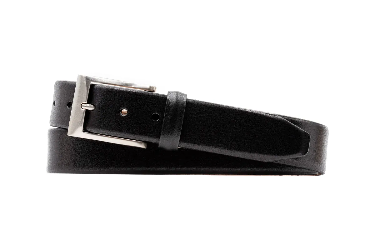 Luca Luxe Italian Calf Leather Belt - Black made by Martin Dingman