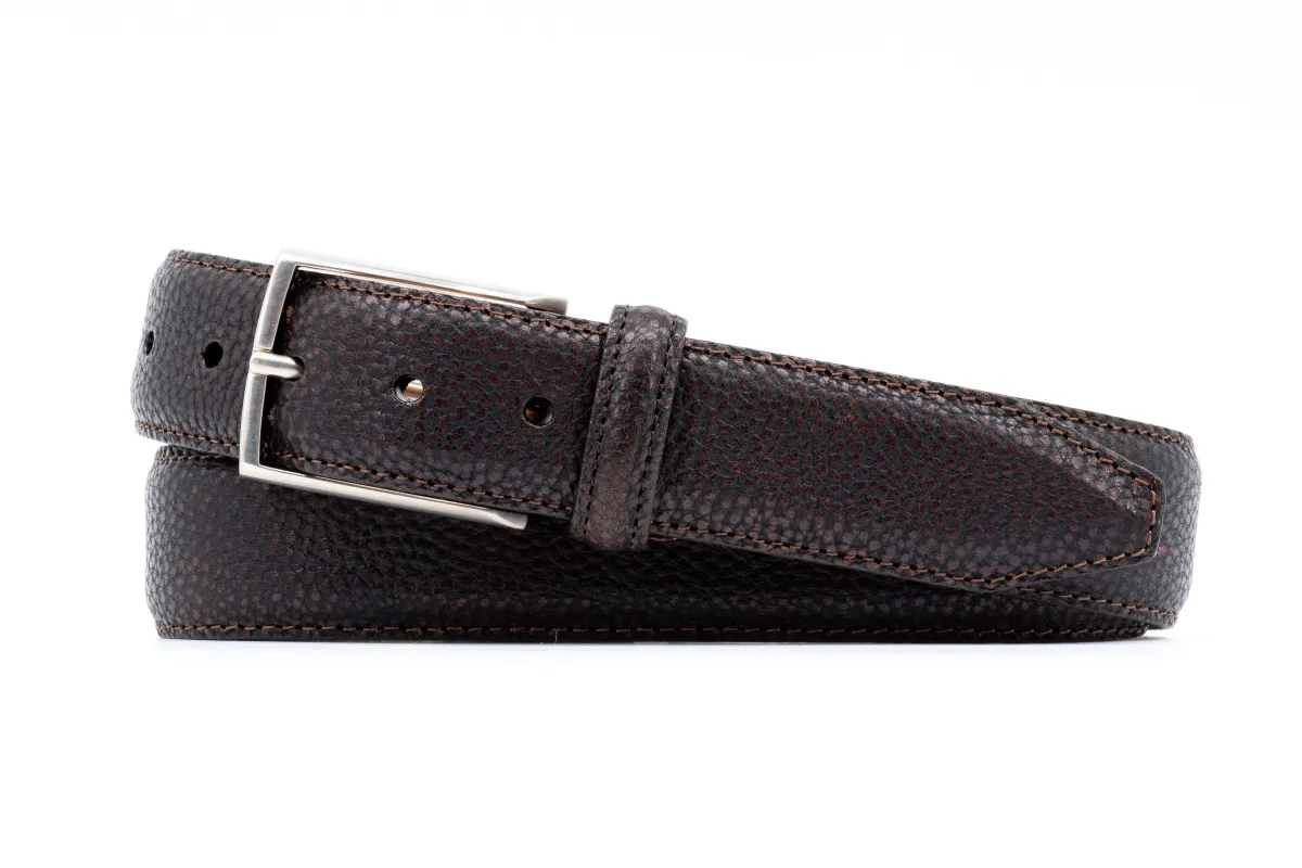 Hayward Royal Bull Hide Belt - Walnut made by Martin Dingman