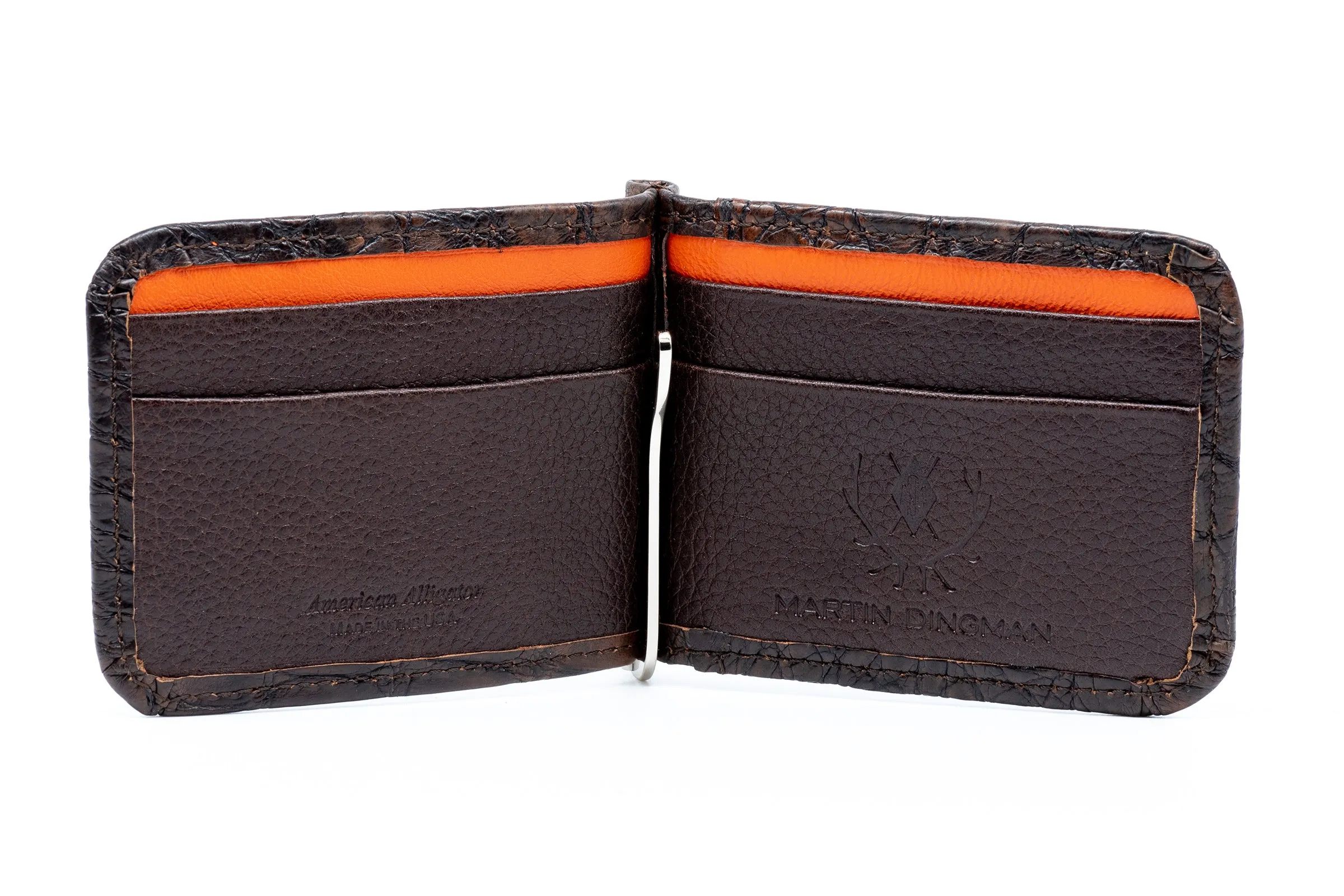 Jacob American Alligator Credit Card Money Clip - Antique Chestnut sold by Martin Dingman product image thumbnail 2