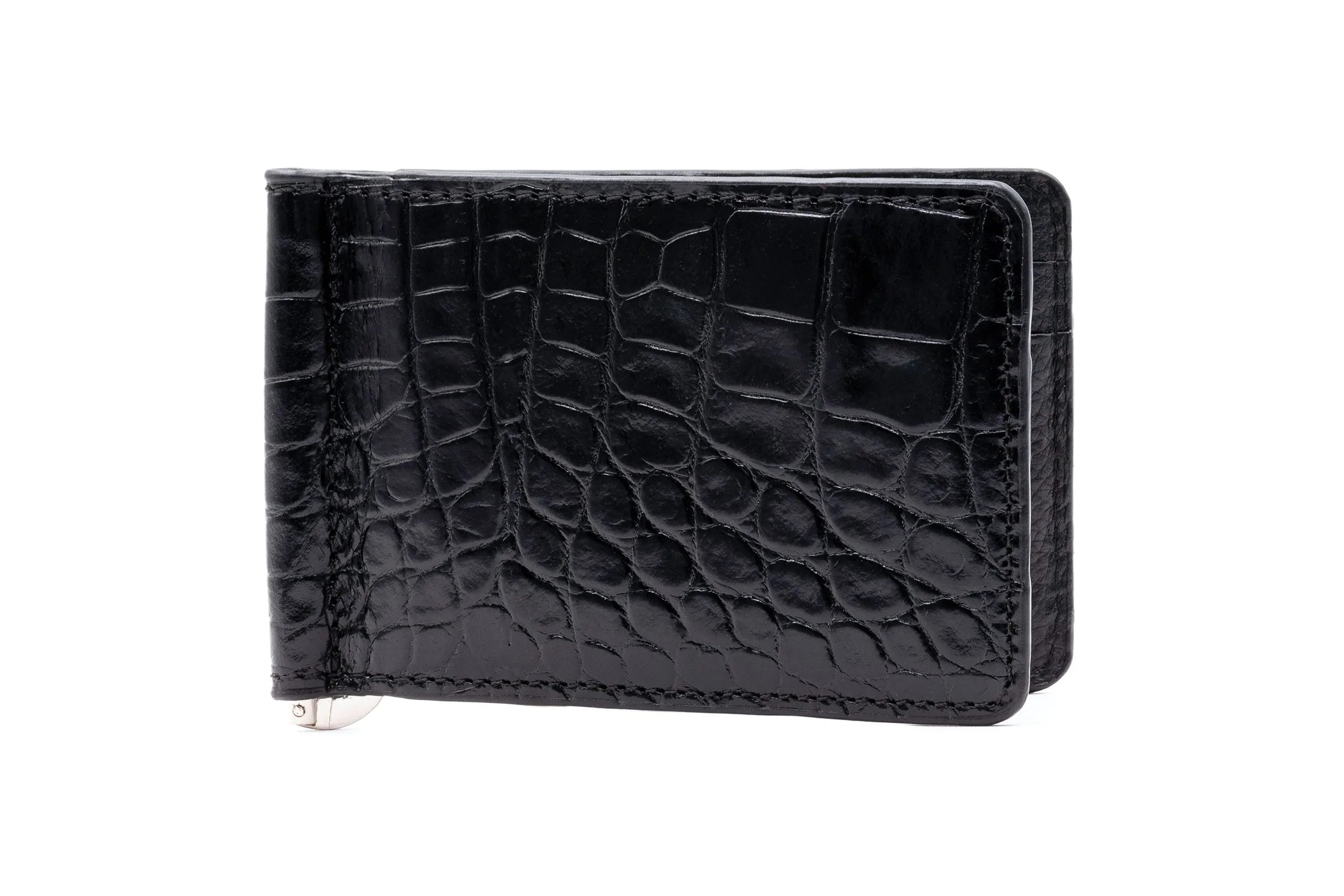 Anthony Alligator Grain Credit Card Money Clip - Black sold by Martin Dingman