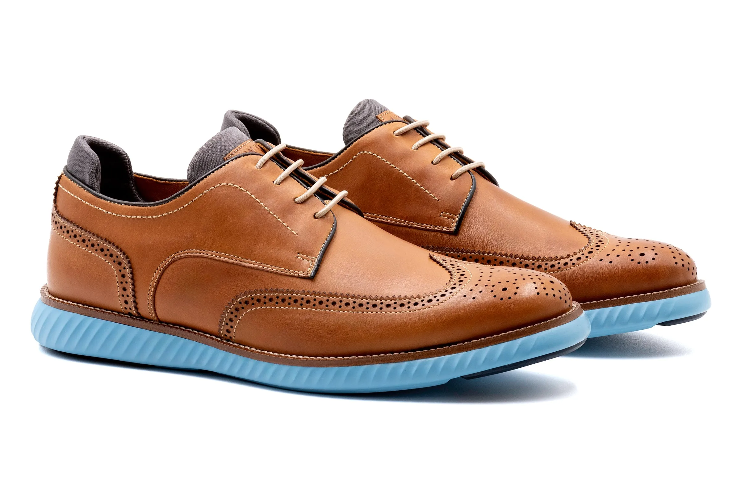 Countryaire Saddle Leather Wingtip - Saddle Tan sold by Martin Dingman