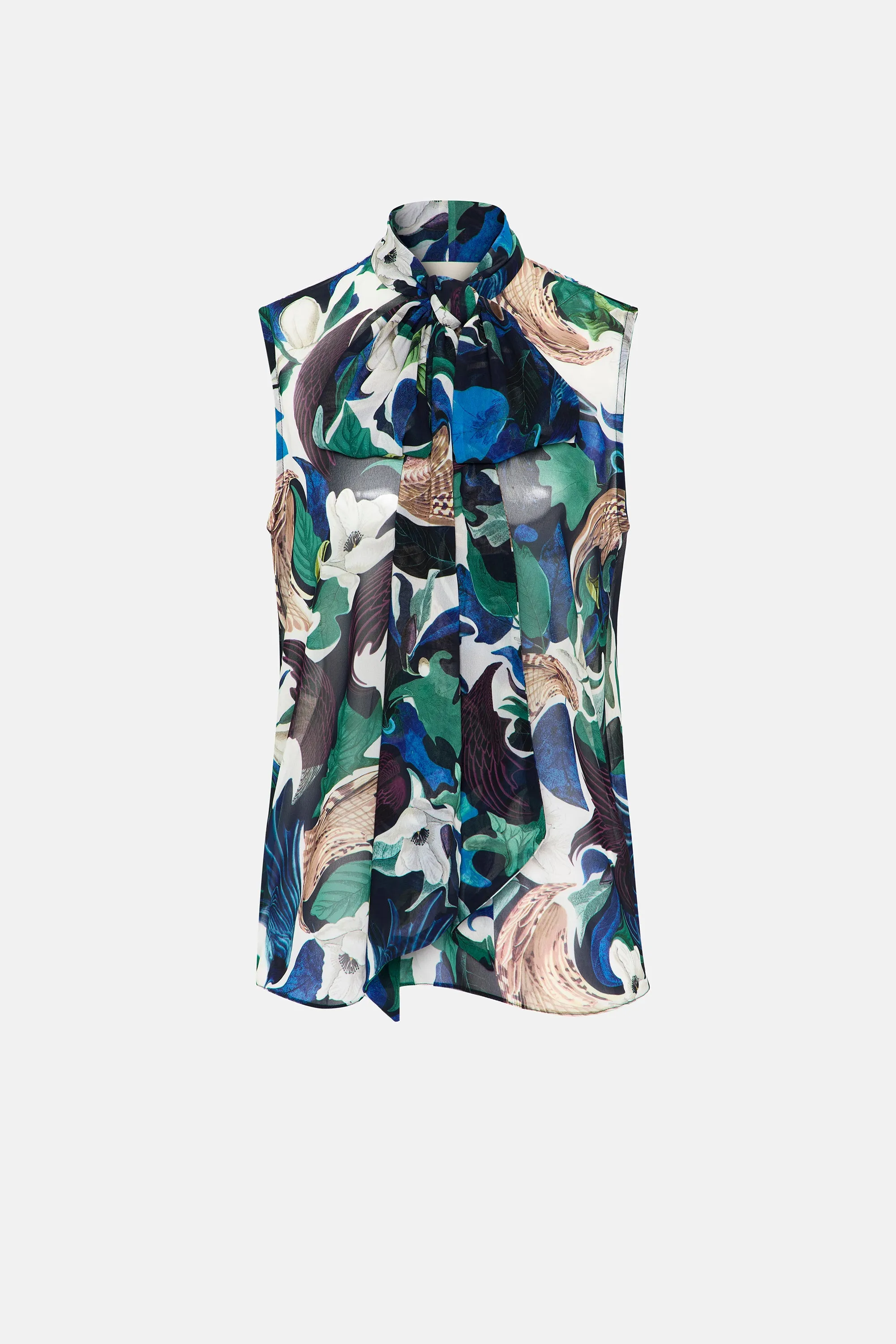 Vita Blouse Camofolia Peacock sold by MARY KATRANTZOU