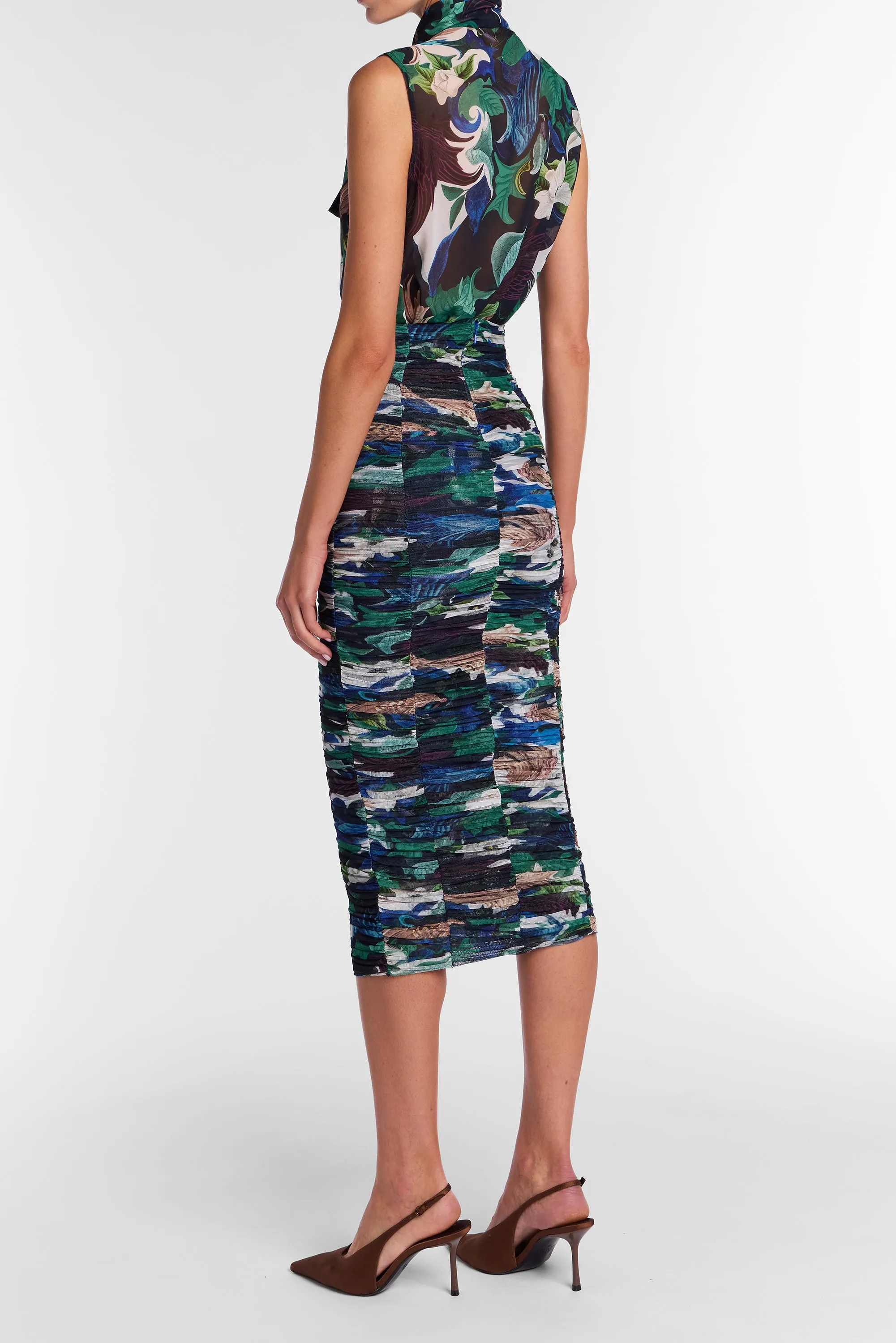 Vita Blouse Camofolia Peacock sold by MARY KATRANTZOU product image thumbnail 3