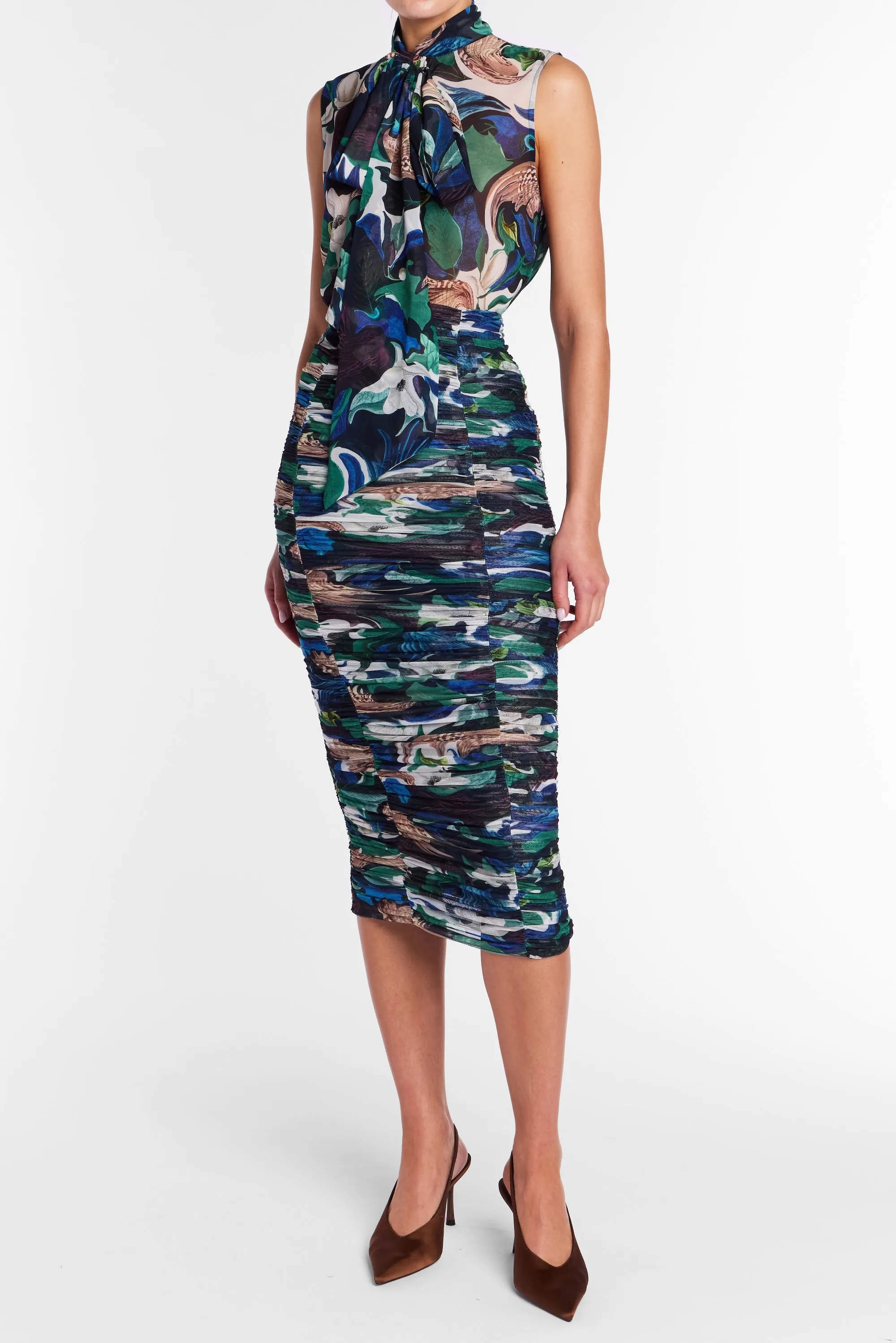 Vita Blouse Camofolia Peacock sold by MARY KATRANTZOU product image thumbnail 2