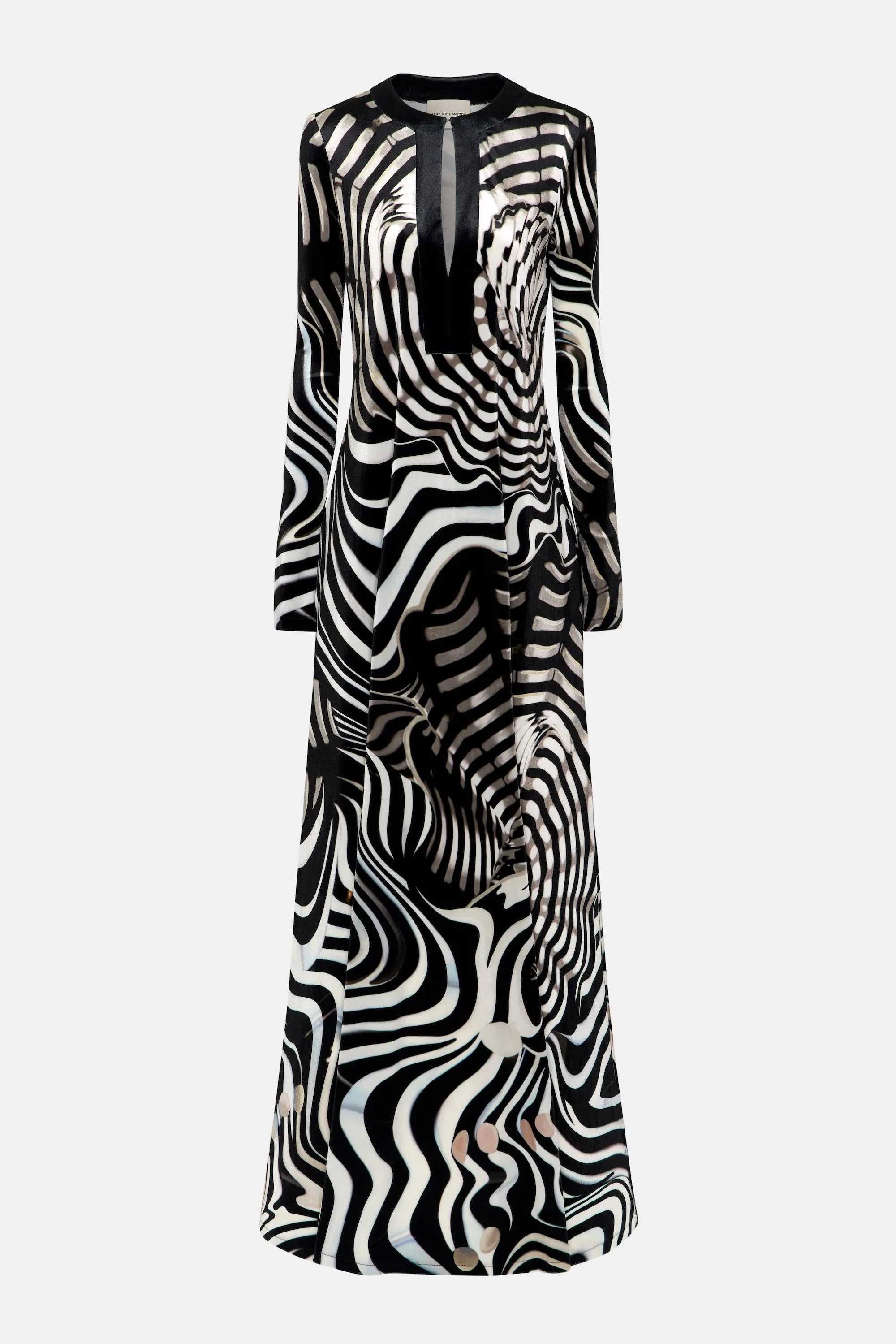 Carrington Kaftan Vitreous Zebra sold by MARY KATRANTZOU