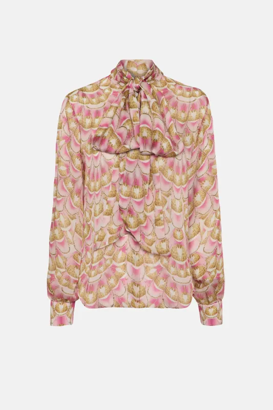 Exclusive Ines Blouse Plumarie Gold sold by MARY KATRANTZOU
