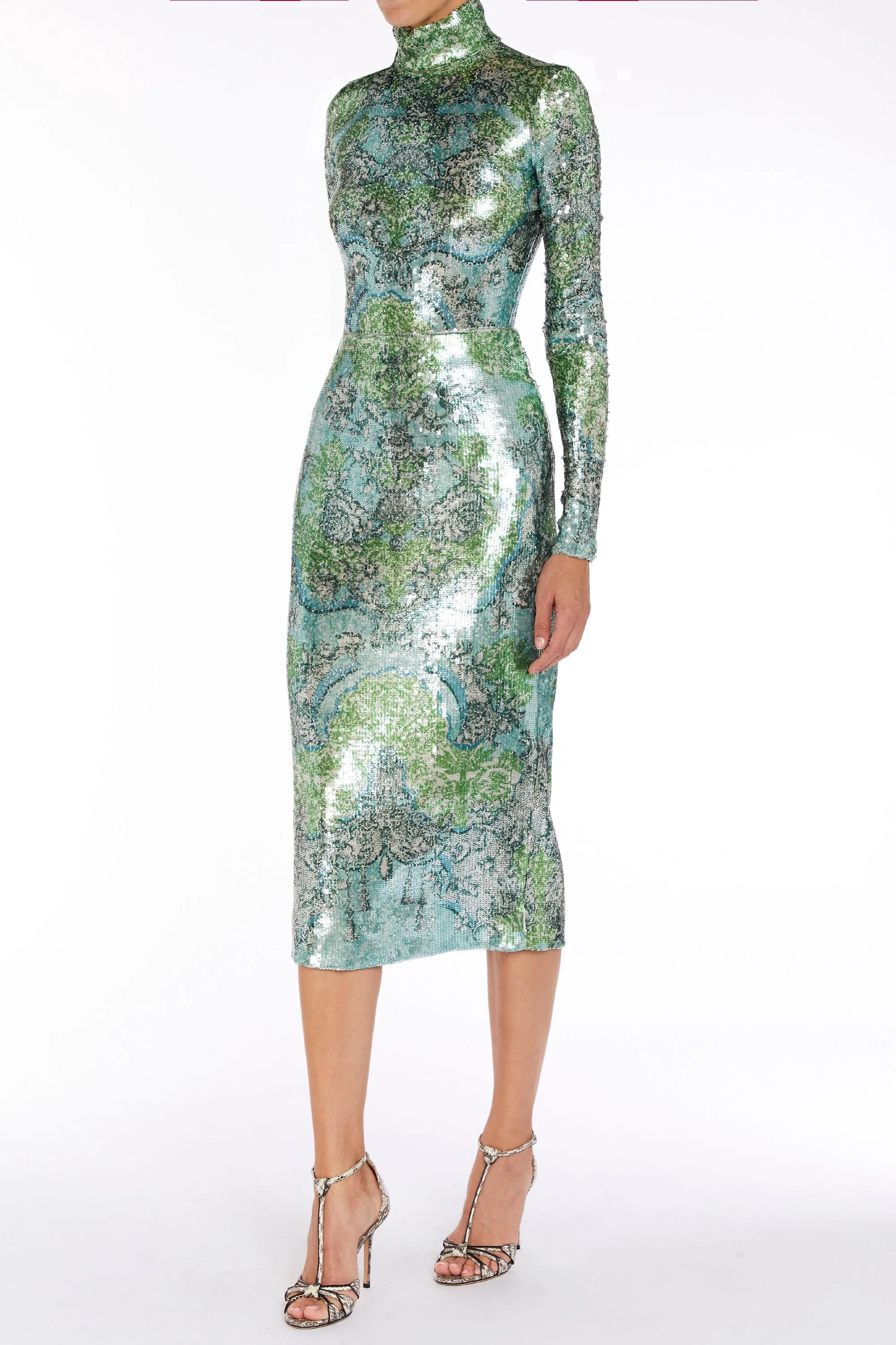 Tai Top Sequin Rocaille Lace Cyan sold by MARY KATRANTZOU product image thumbnail 2