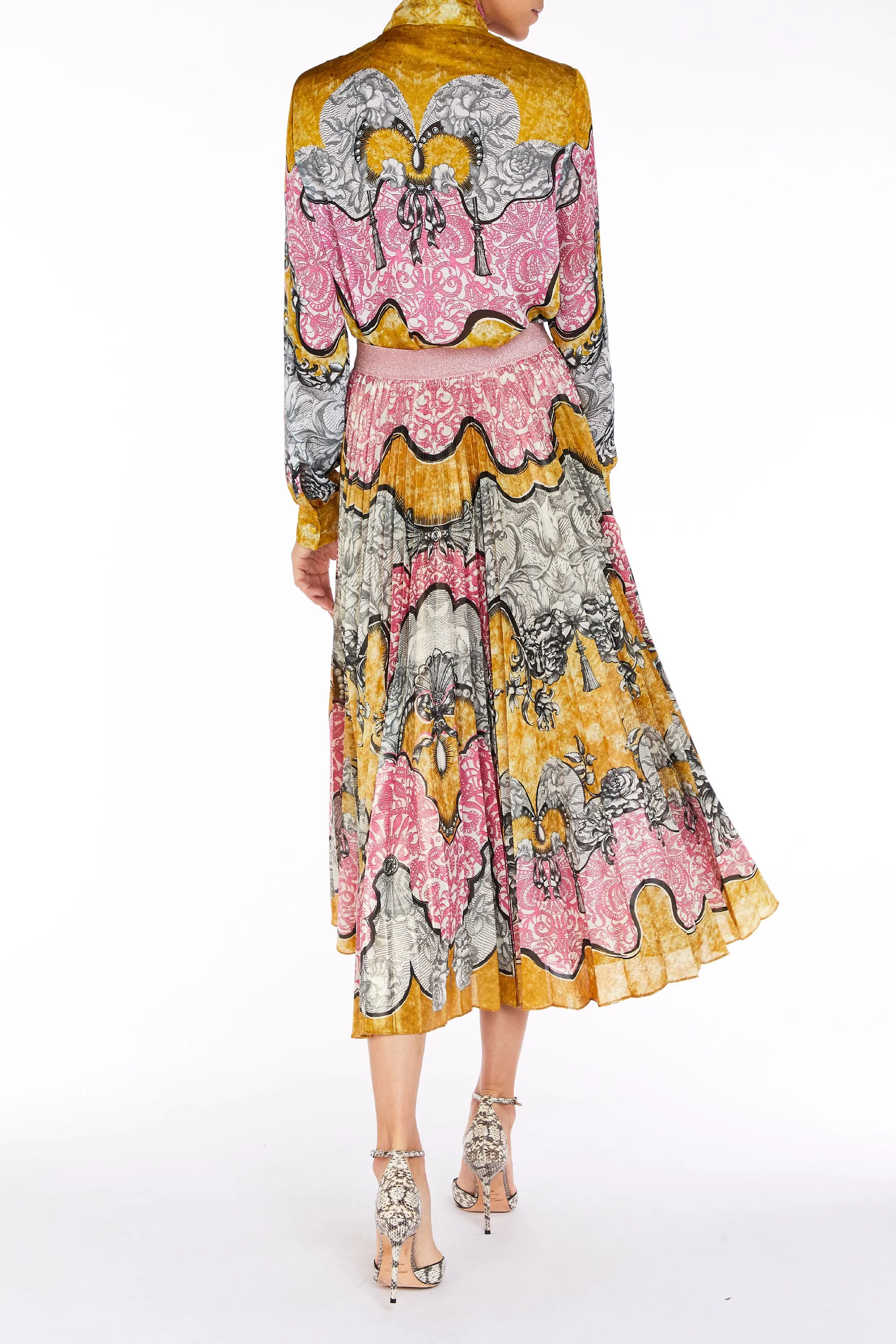 Ines Blouse Rocaille Lace Rose sold by MARY KATRANTZOU product image thumbnail 3