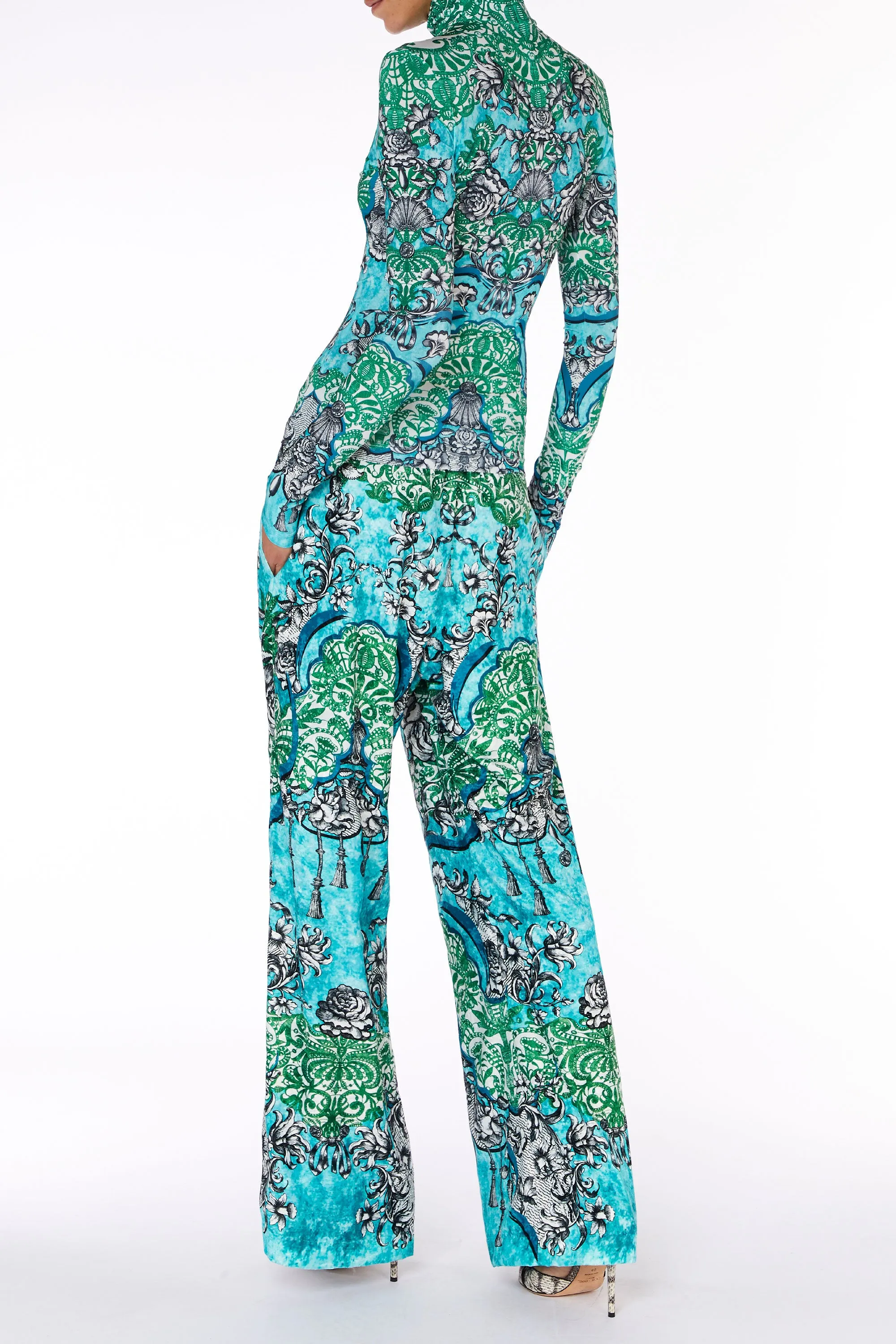 Tai Top Rocaille Lace Cyan sold by MARY KATRANTZOU product image thumbnail 3