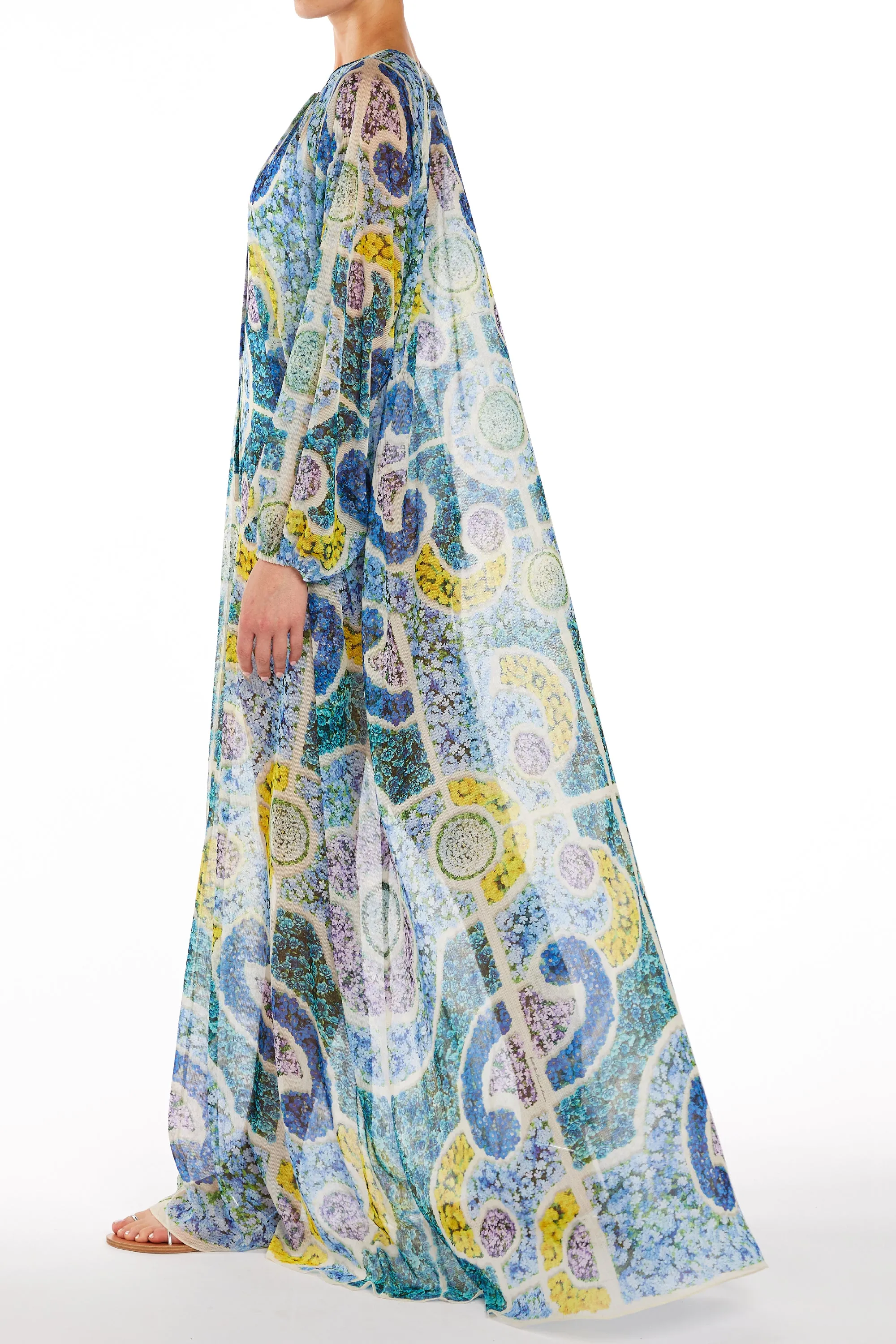 Cevannes Dress Bluebell Topiary sold by MARY KATRANTZOU product image thumbnail 3