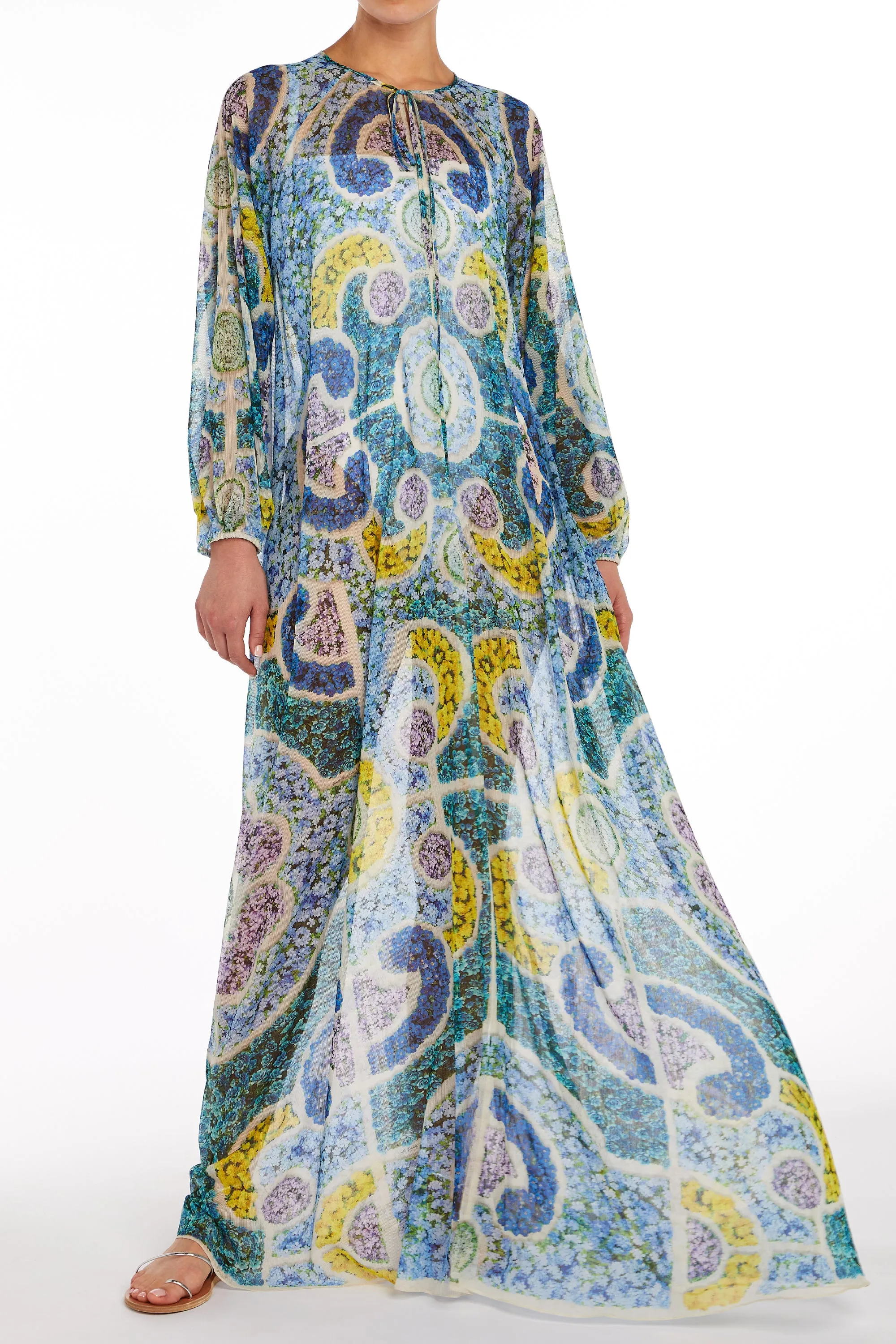 Cevannes Dress Bluebell Topiary sold by MARY KATRANTZOU product image thumbnail 2