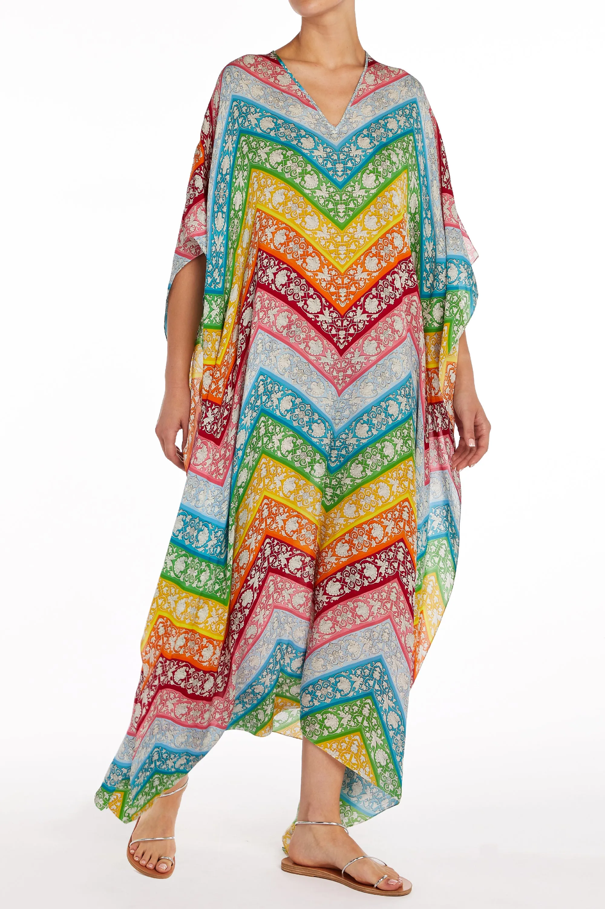 Naxos Kaftan Rainbow Chevron sold by MARY KATRANTZOU product image thumbnail 2
