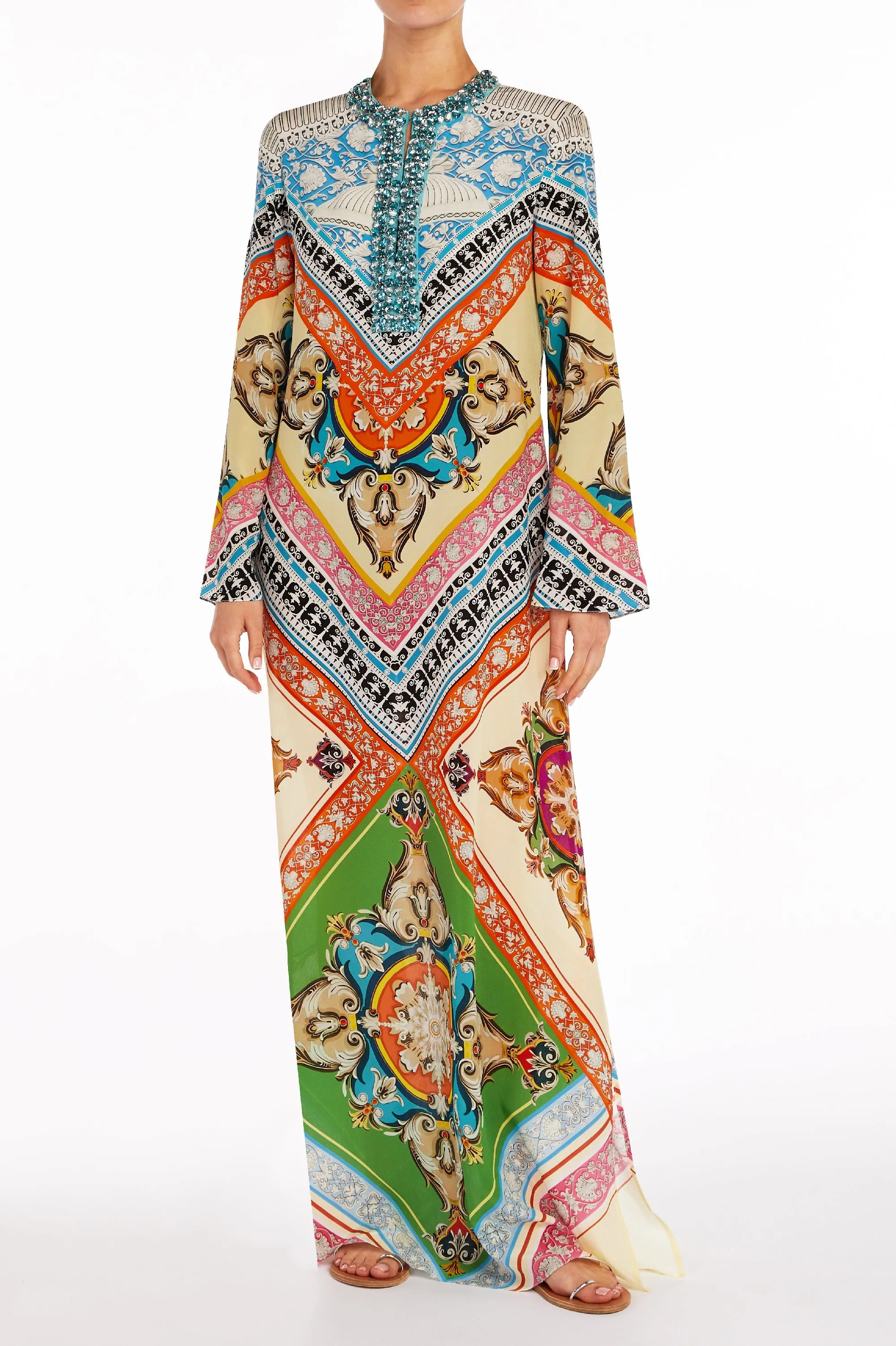 Collins Kaftan Embroidered Multi Cornicing sold by MARY KATRANTZOU product image thumbnail 2