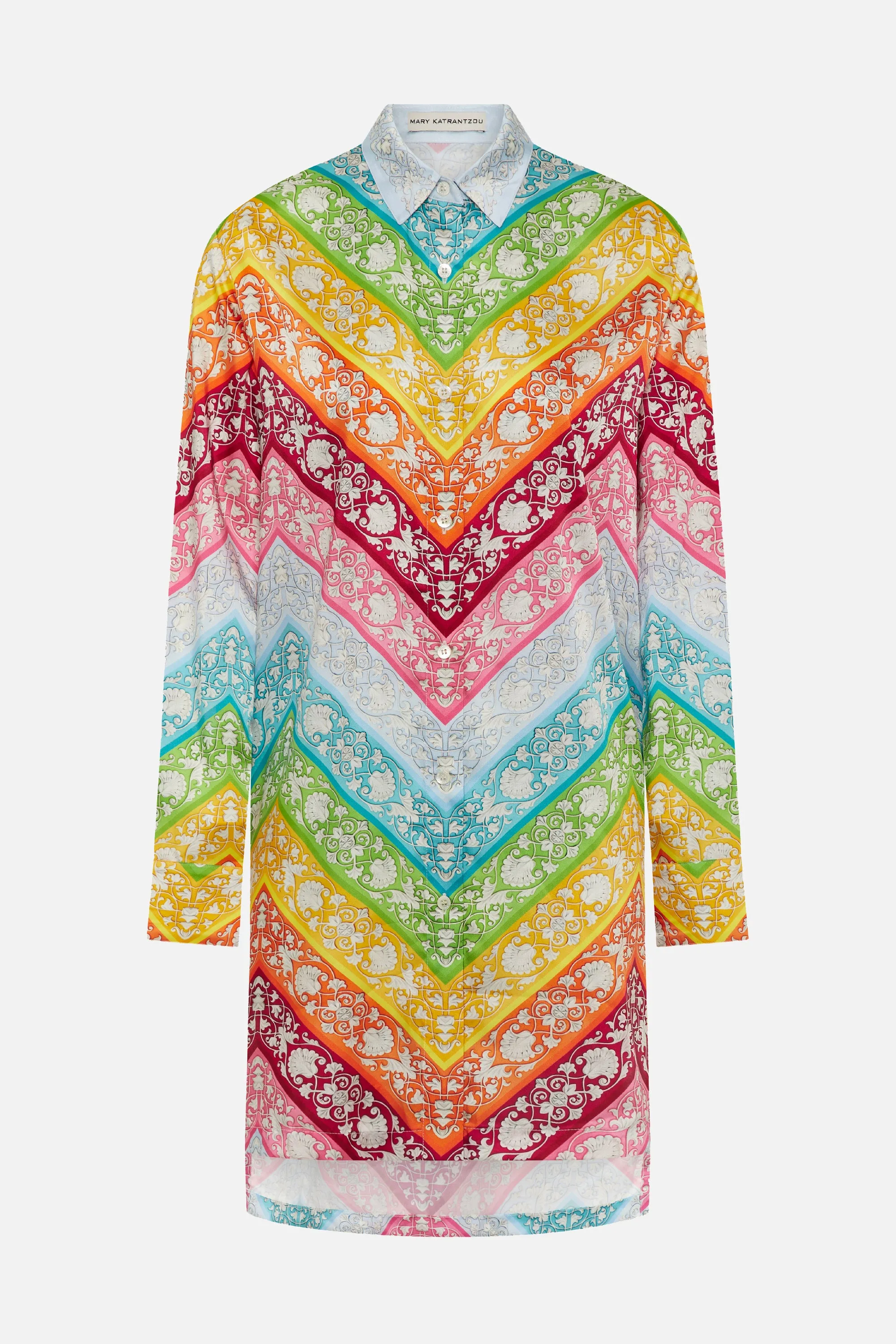 Verona Shirt Rainbow Chevron sold by MARY KATRANTZOU