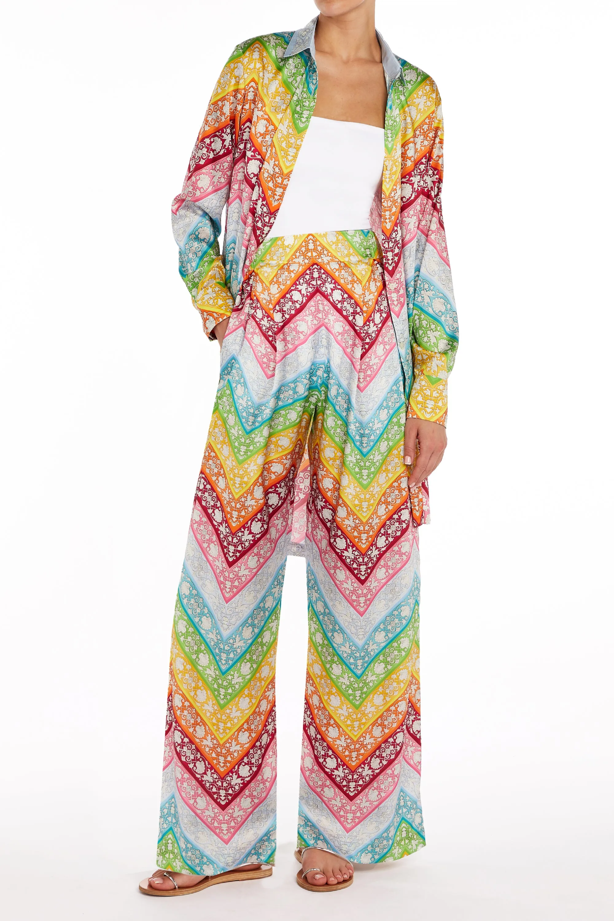 Verona Shirt Rainbow Chevron sold by MARY KATRANTZOU product image thumbnail 3