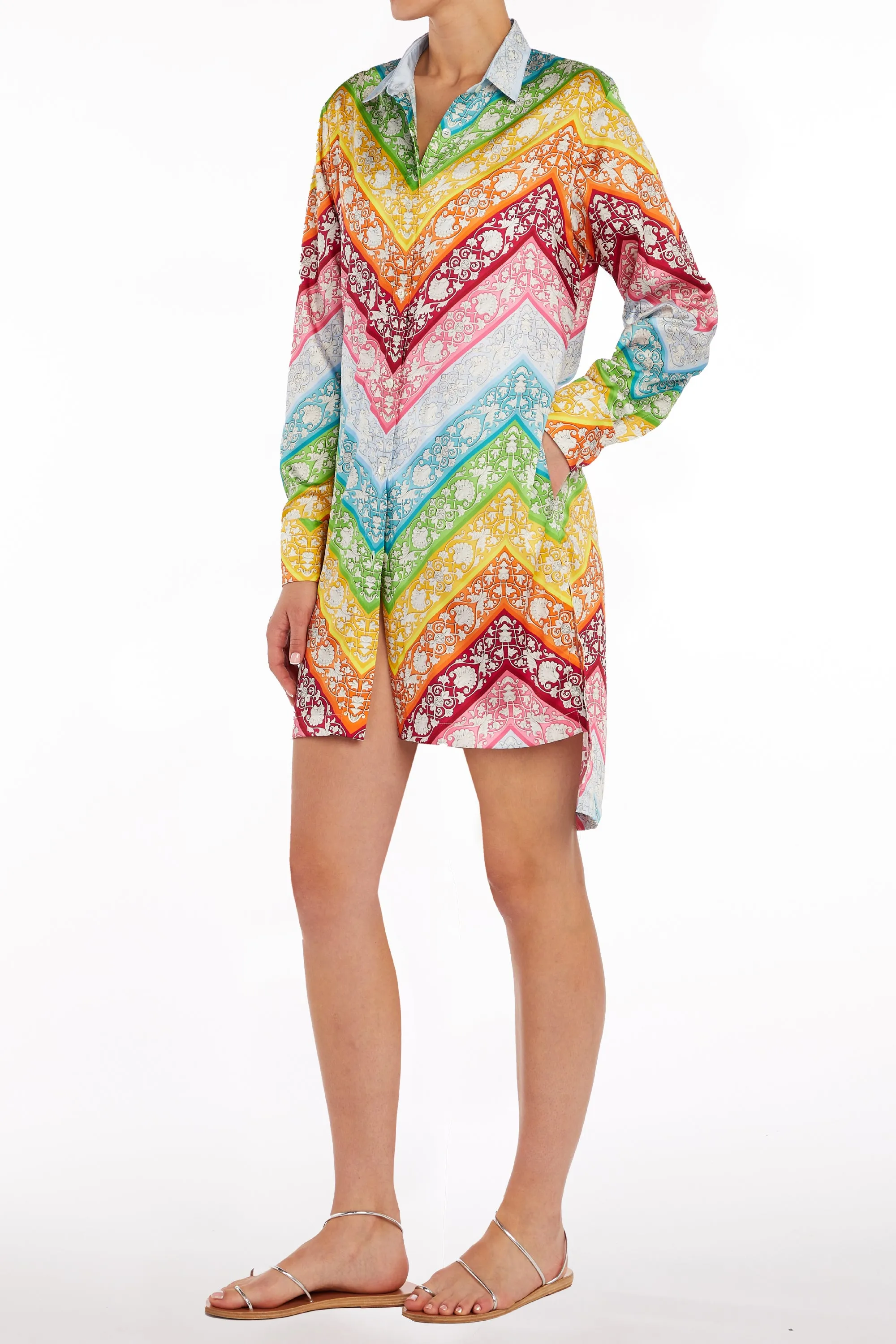 Verona Shirt Rainbow Chevron sold by MARY KATRANTZOU product image thumbnail 2