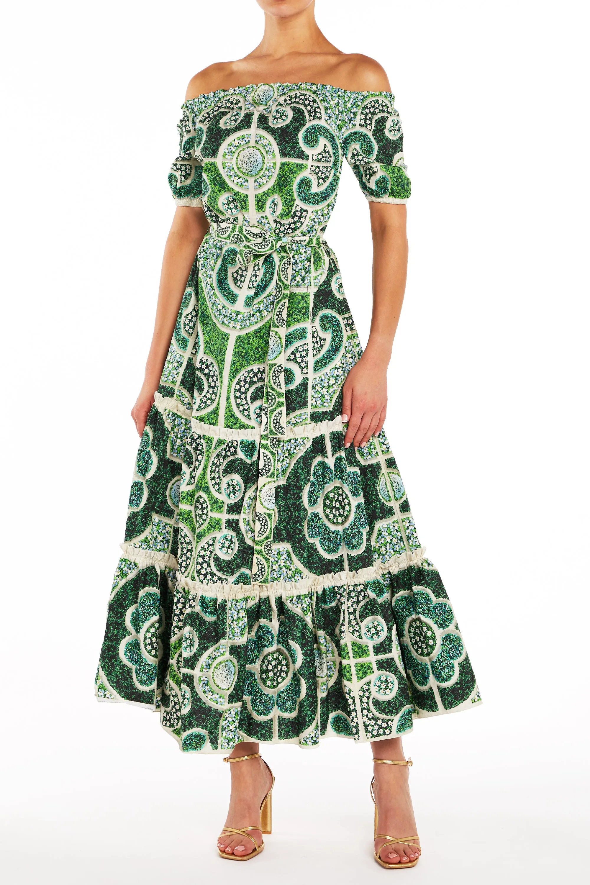 Provence Dress Rosemary Green Topiary sold by MARY KATRANTZOU product image thumbnail 2
